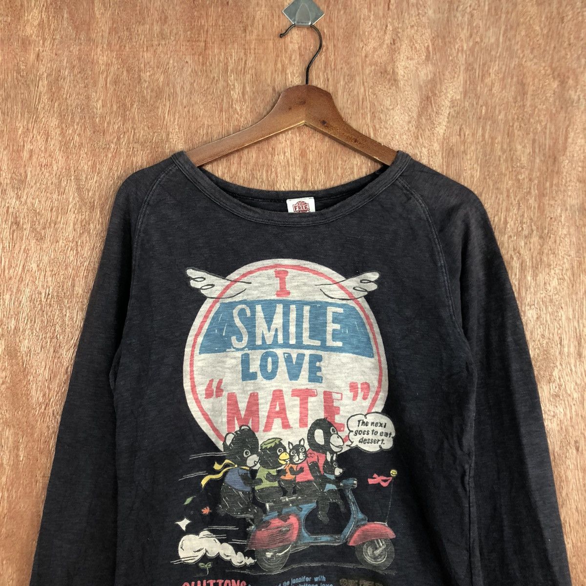 Anime Smile Love vespa anima cartoon Big Logo Sweatshirt #c918 Size S / US 4 / IT 40 - 9 Thumbnail