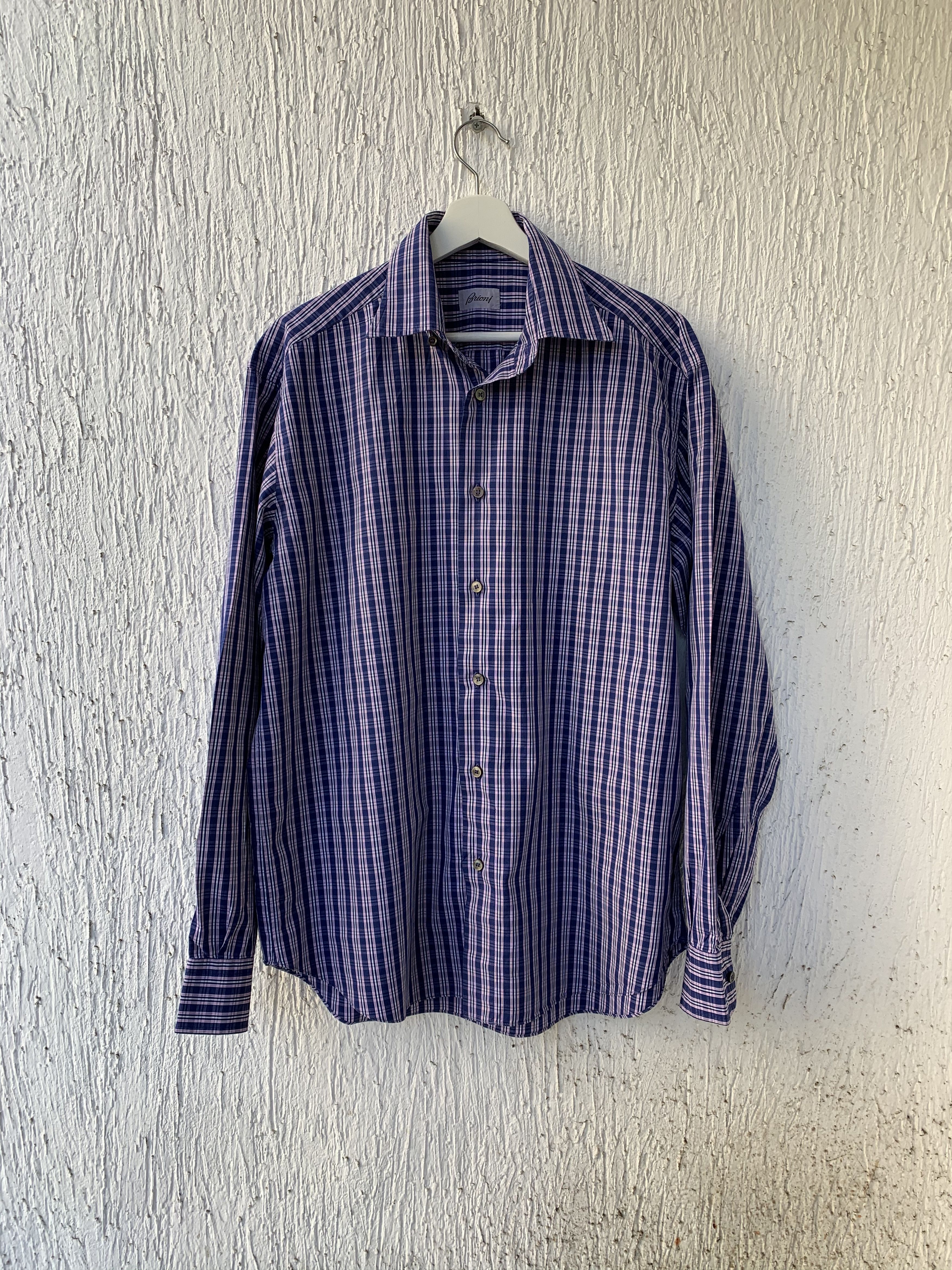 Brioni checked button up shirt Size US L / EU 52-54 / 3 - 1 Thumbnail