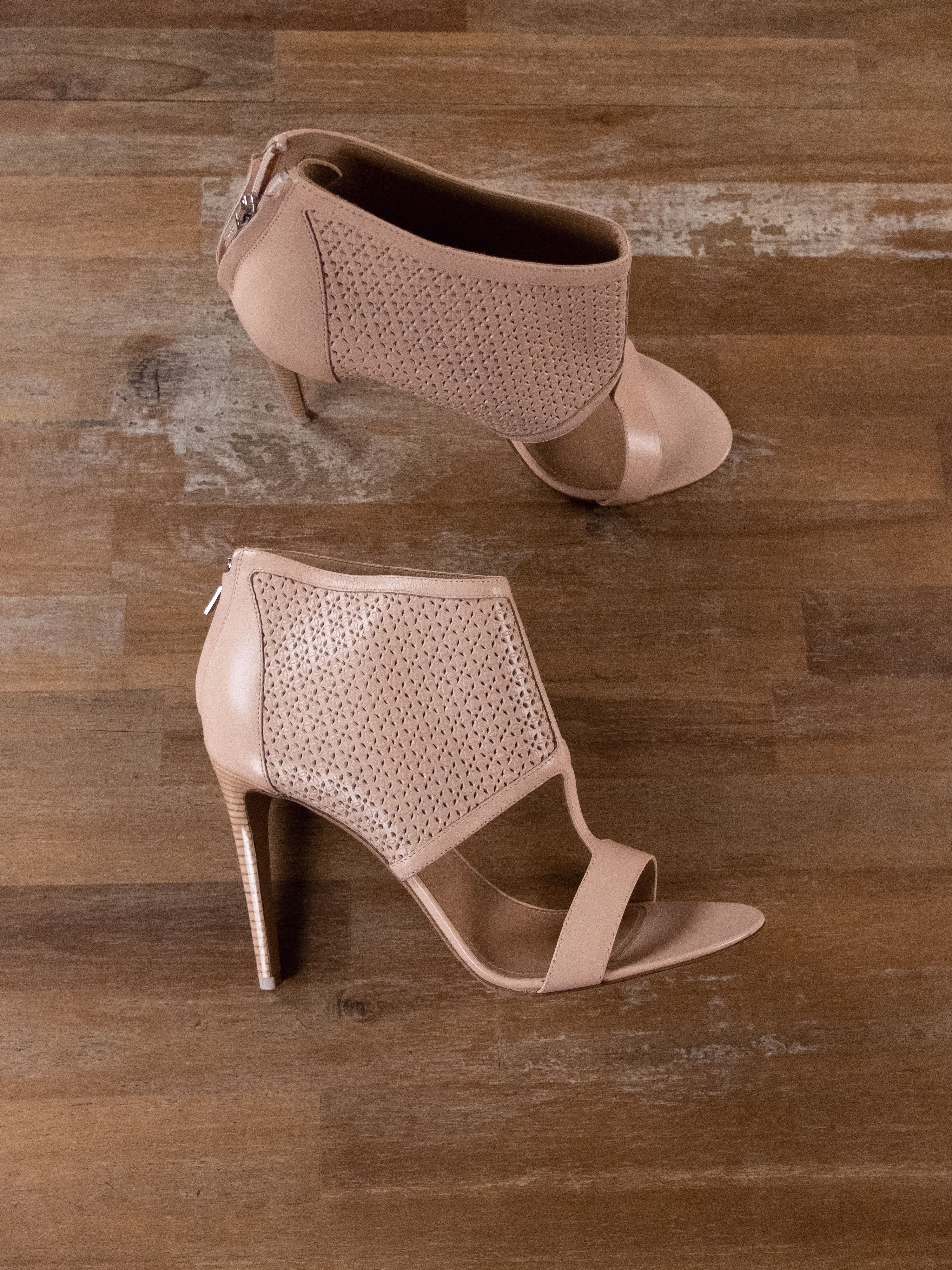 Salvatore Ferragamo SALVATORE FERRAGAMO Pacella nude laser bootie sandals shoes Size US 10 / IT 40 - 1 Thumbnail