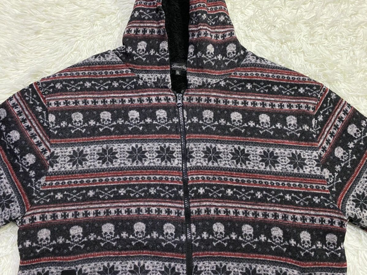Japanese Brand Fullprint Skulls Fleece Lined Zipper Hoodie Knitwear Jacket Size US L / EU 52-54 / 3 - 3 Thumbnail