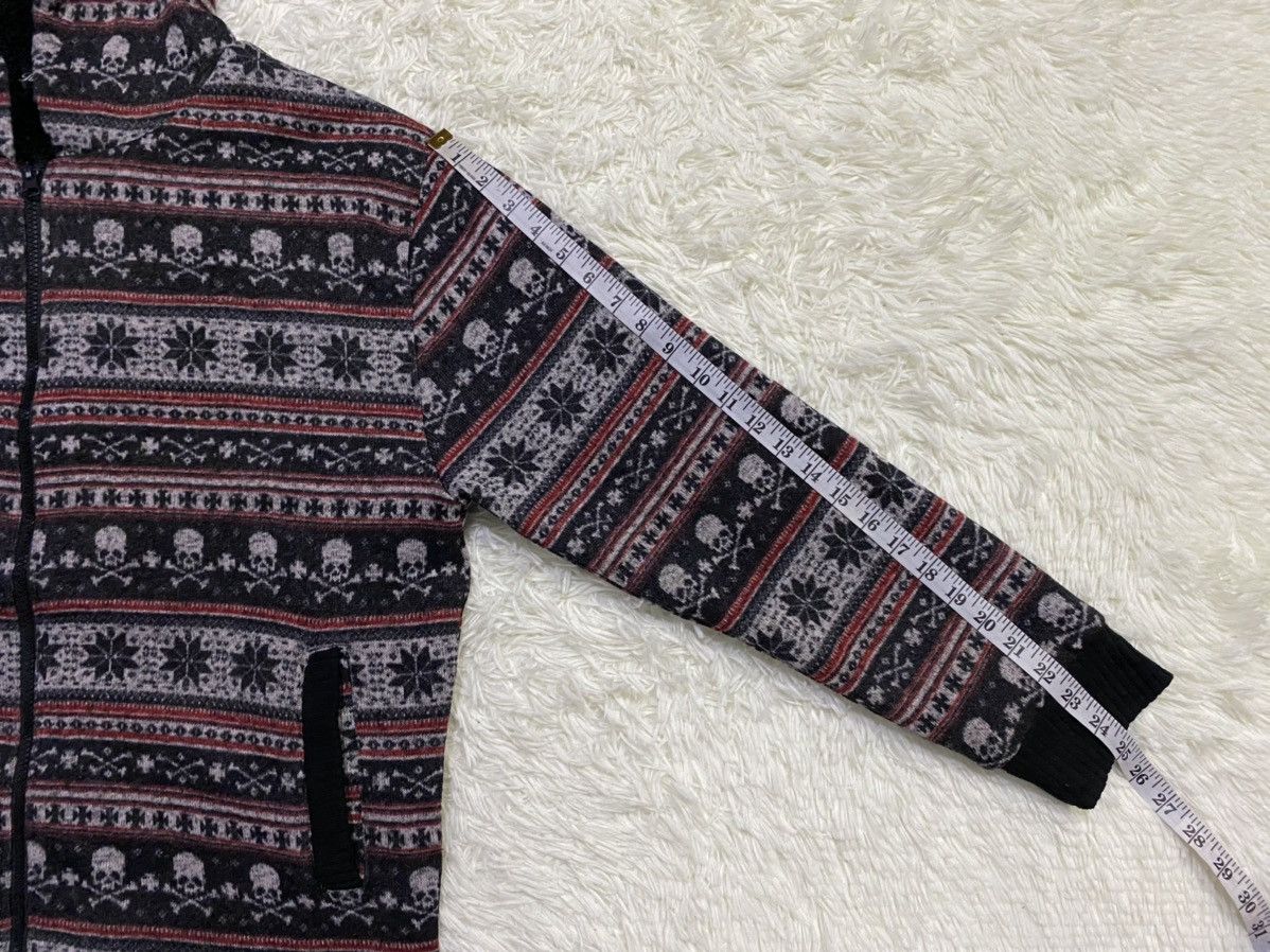 Japanese Brand Fullprint Skulls Fleece Lined Zipper Hoodie Knitwear Jacket Size US L / EU 52-54 / 3 - 16 Thumbnail