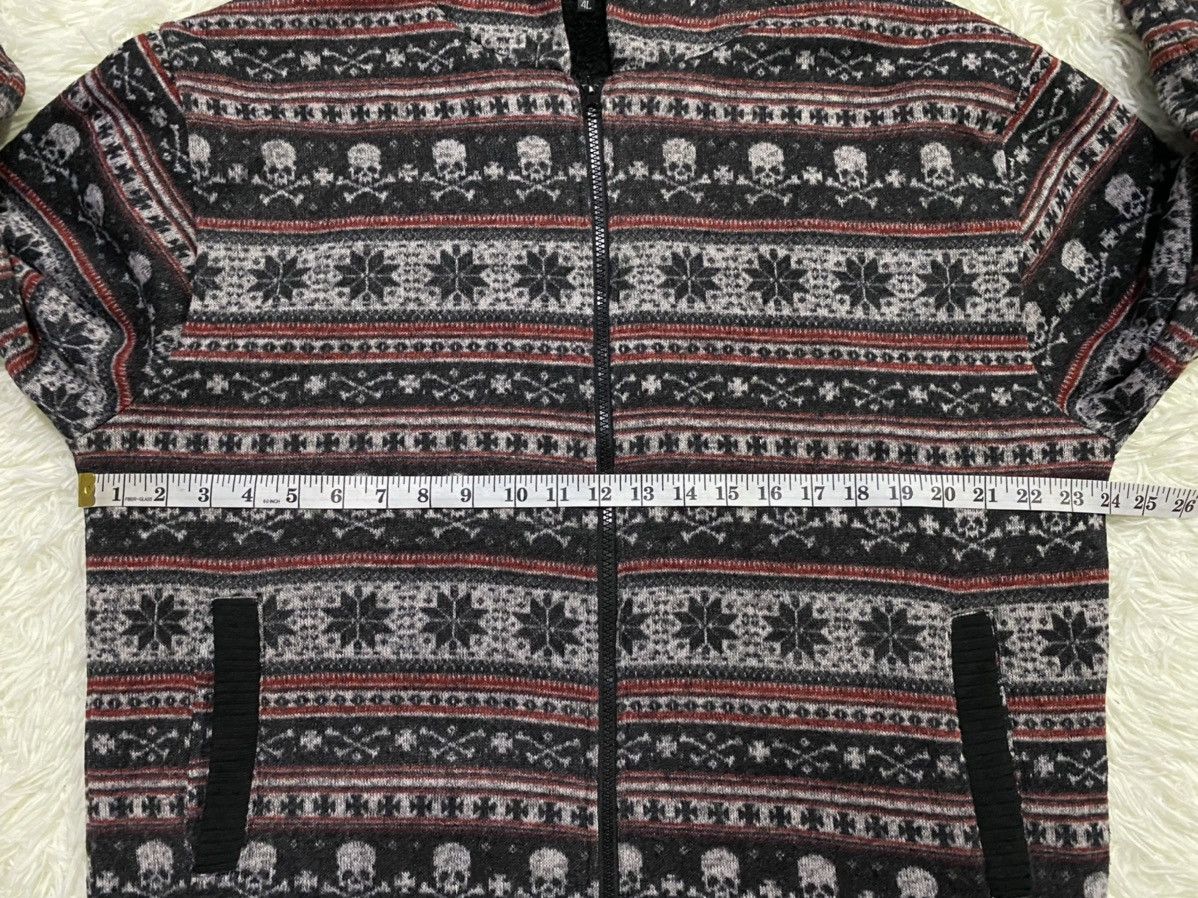 Japanese Brand Fullprint Skulls Fleece Lined Zipper Hoodie Knitwear Jacket Size US L / EU 52-54 / 3 - 13 Thumbnail