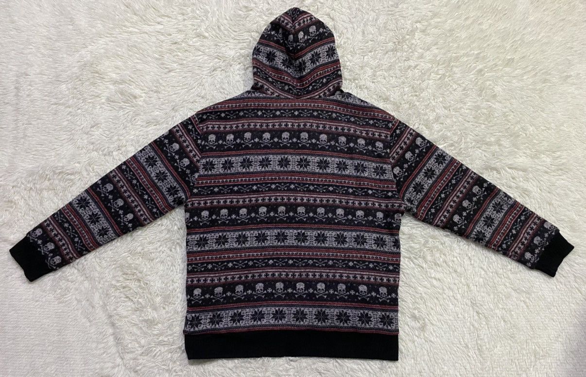 Japanese Brand Fullprint Skulls Fleece Lined Zipper Hoodie Knitwear Jacket Size US L / EU 52-54 / 3 - 6 Thumbnail