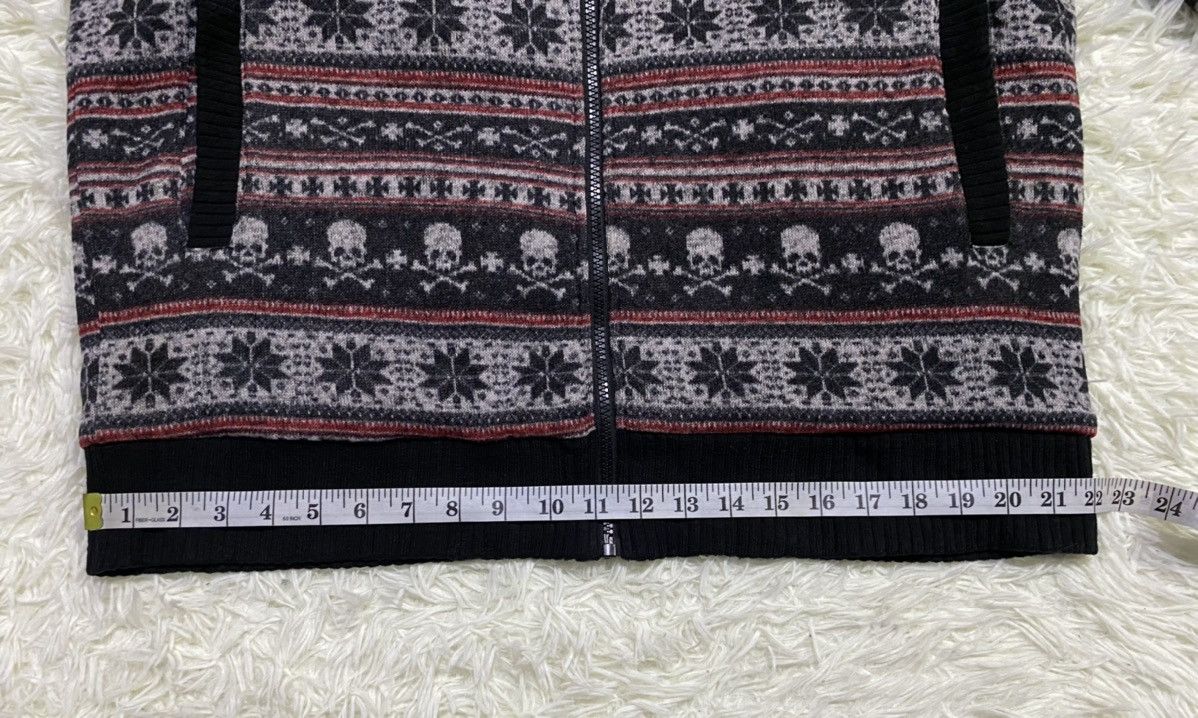 Japanese Brand Fullprint Skulls Fleece Lined Zipper Hoodie Knitwear Jacket Size US L / EU 52-54 / 3 - 17 Thumbnail