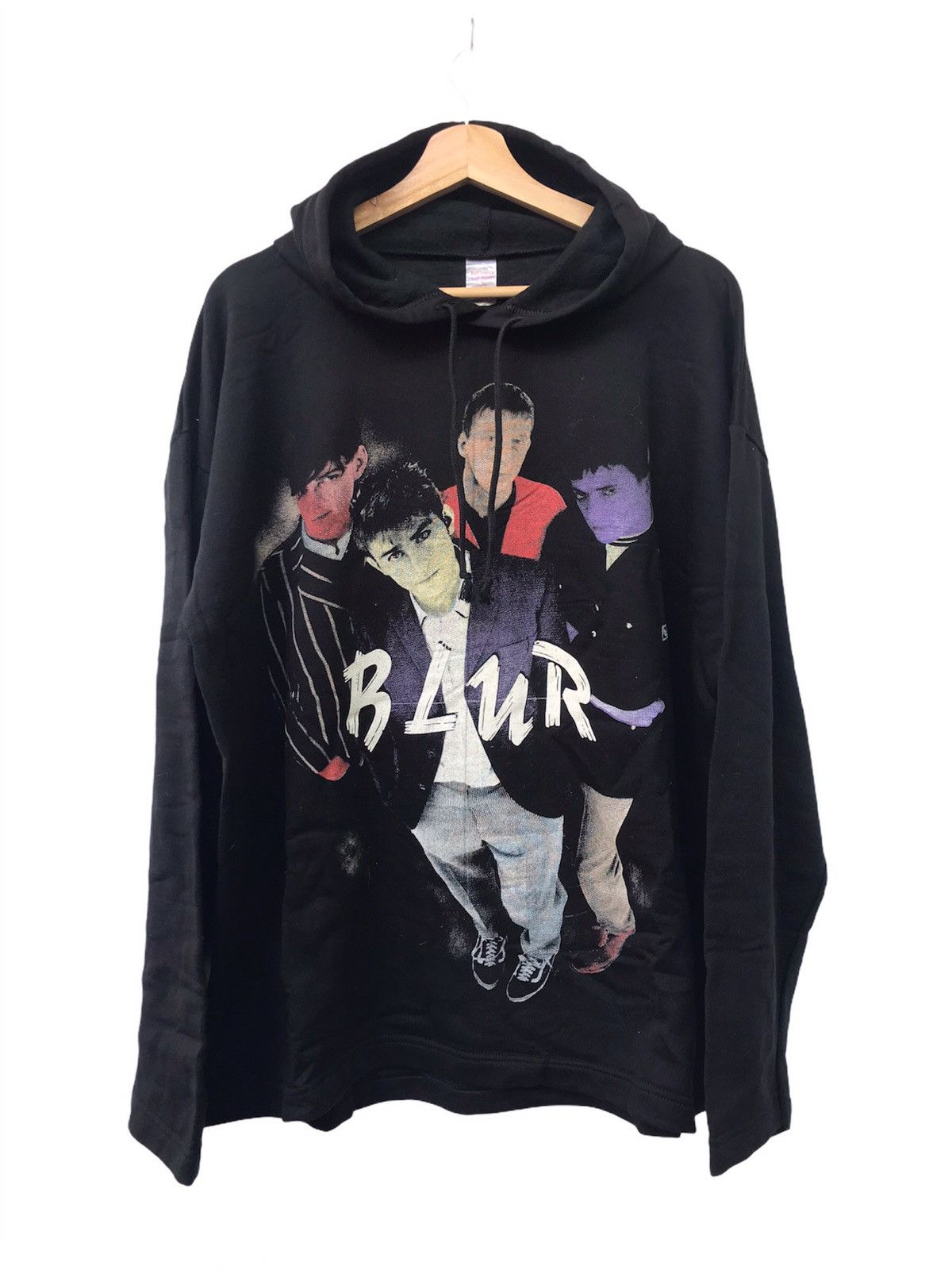 Band Tees × Vintage Vintage 90s BLUR Damon Albarn Britpop Hoodie Band Shirt Size US XL / EU 56 / 4 - 1 Thumbnail