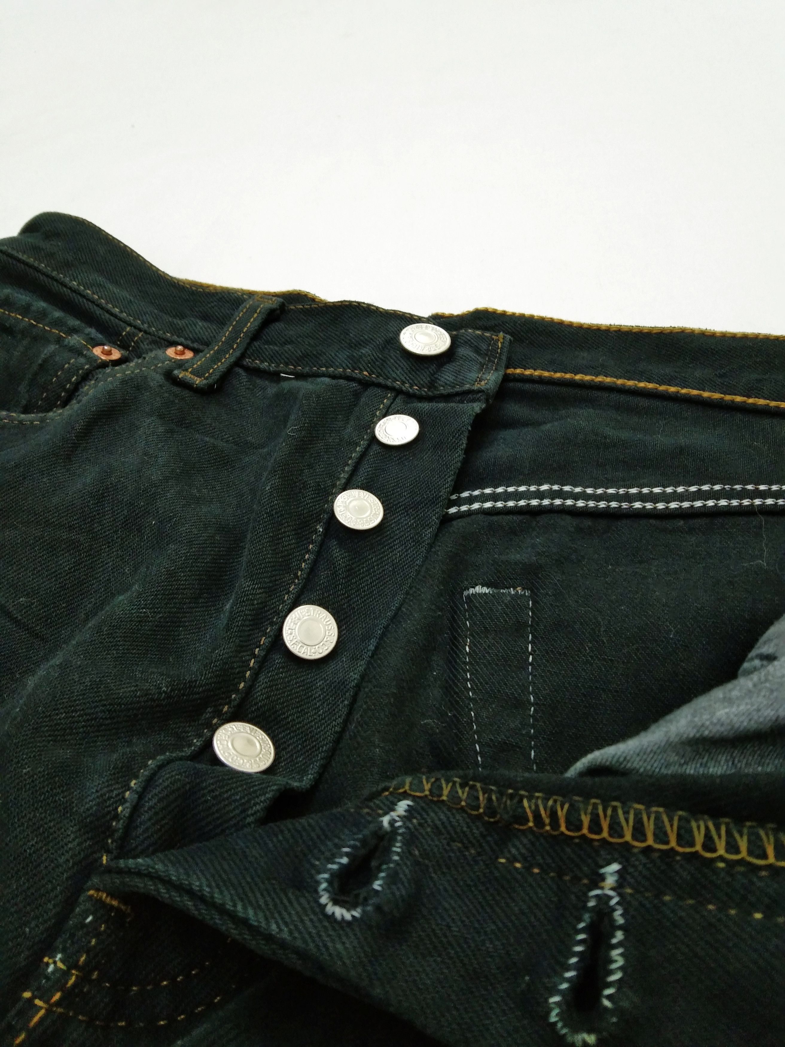 Levi's Y2k Vintage Levi's 501 Black Straight Leg Jeans 32x30 Size US 32 / EU 48 - 7 Thumbnail