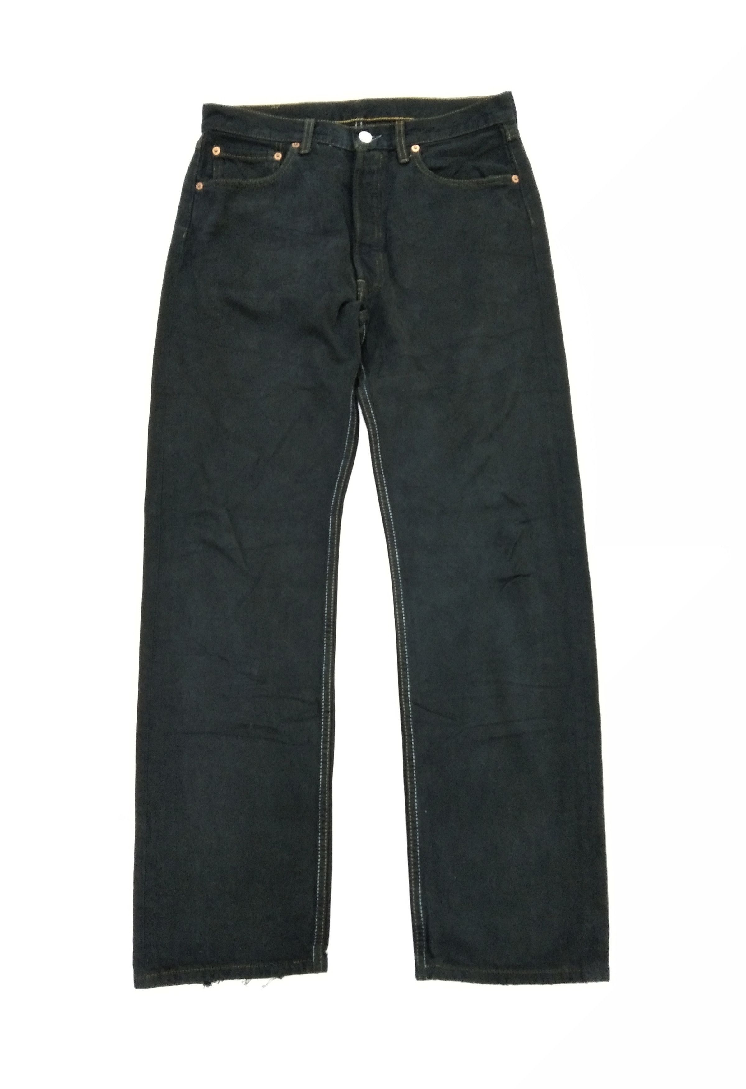 Levi's Y2k Vintage Levi's 501 Black Straight Leg Jeans 32x30 Size US 32 / EU 48 - 1 Thumbnail