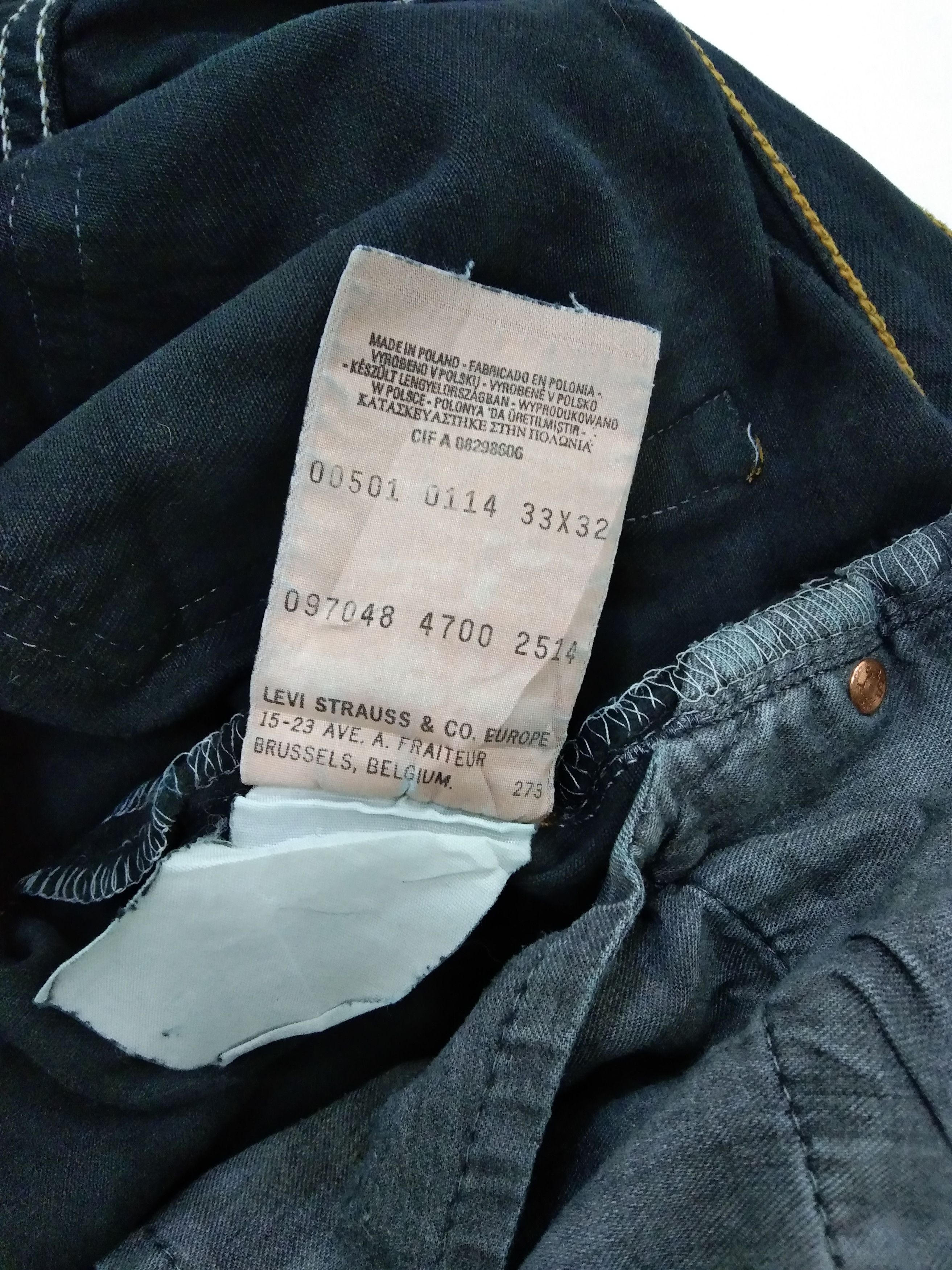 Levi's Y2k Vintage Levi's 501 Black Straight Leg Jeans 32x30 Size US 32 / EU 48 - 9 Thumbnail