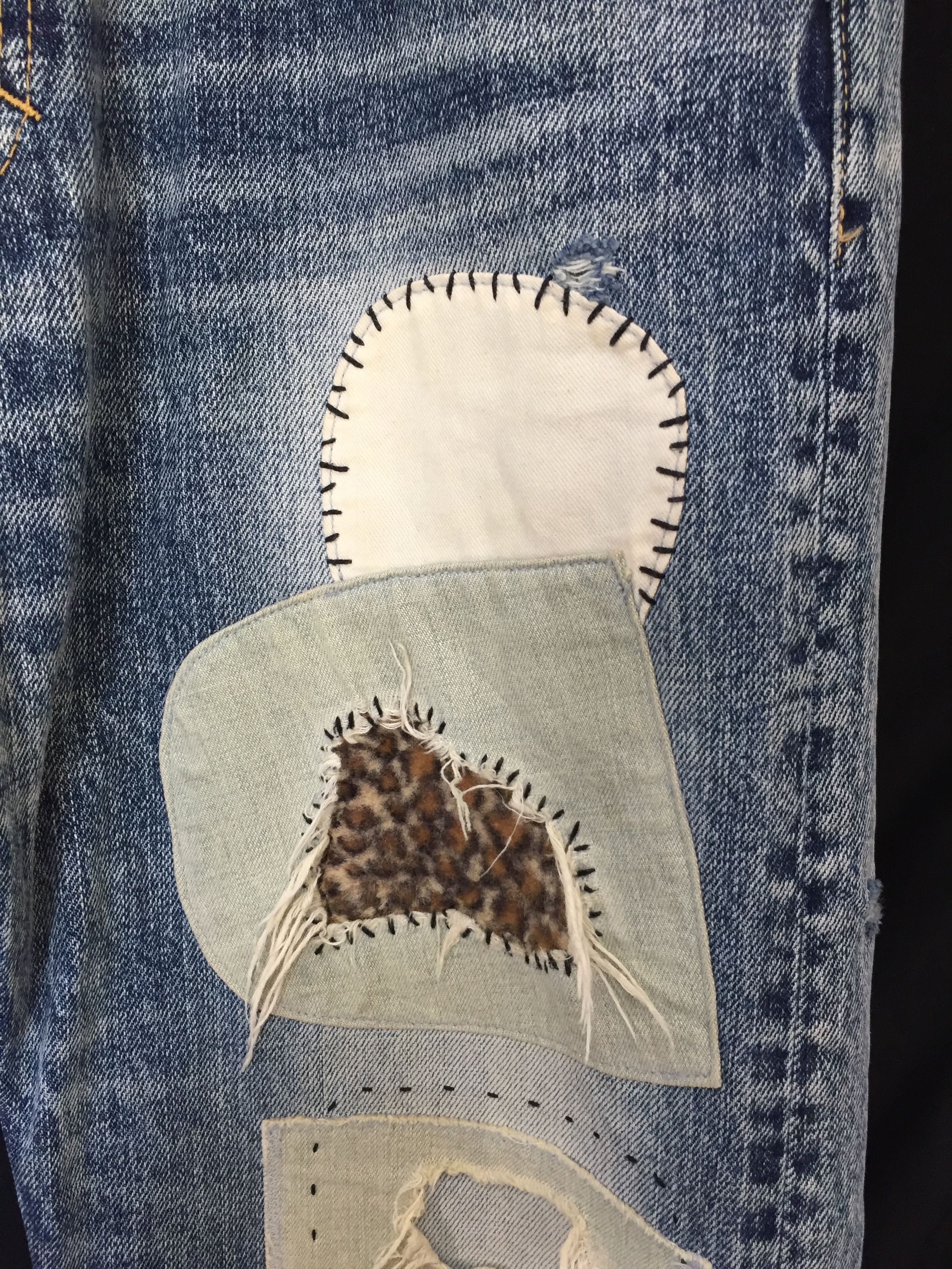 Japanese Brand RNA Pre DNA patchwork distressed pants kapital boro Size US 30 / EU 46 - 9 Thumbnail