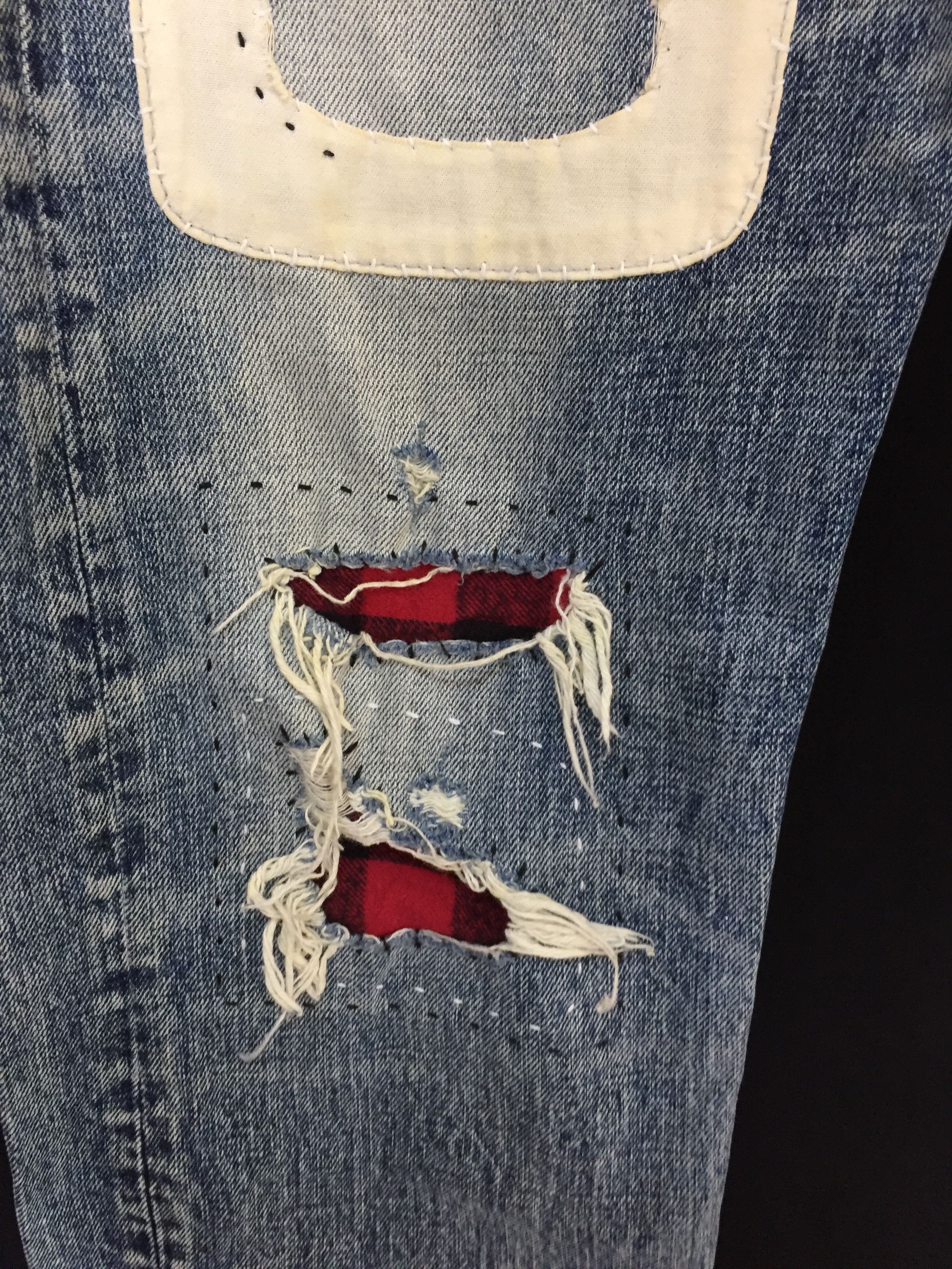 Japanese Brand RNA Pre DNA patchwork distressed pants kapital boro Size US 30 / EU 46 - 7 Thumbnail
