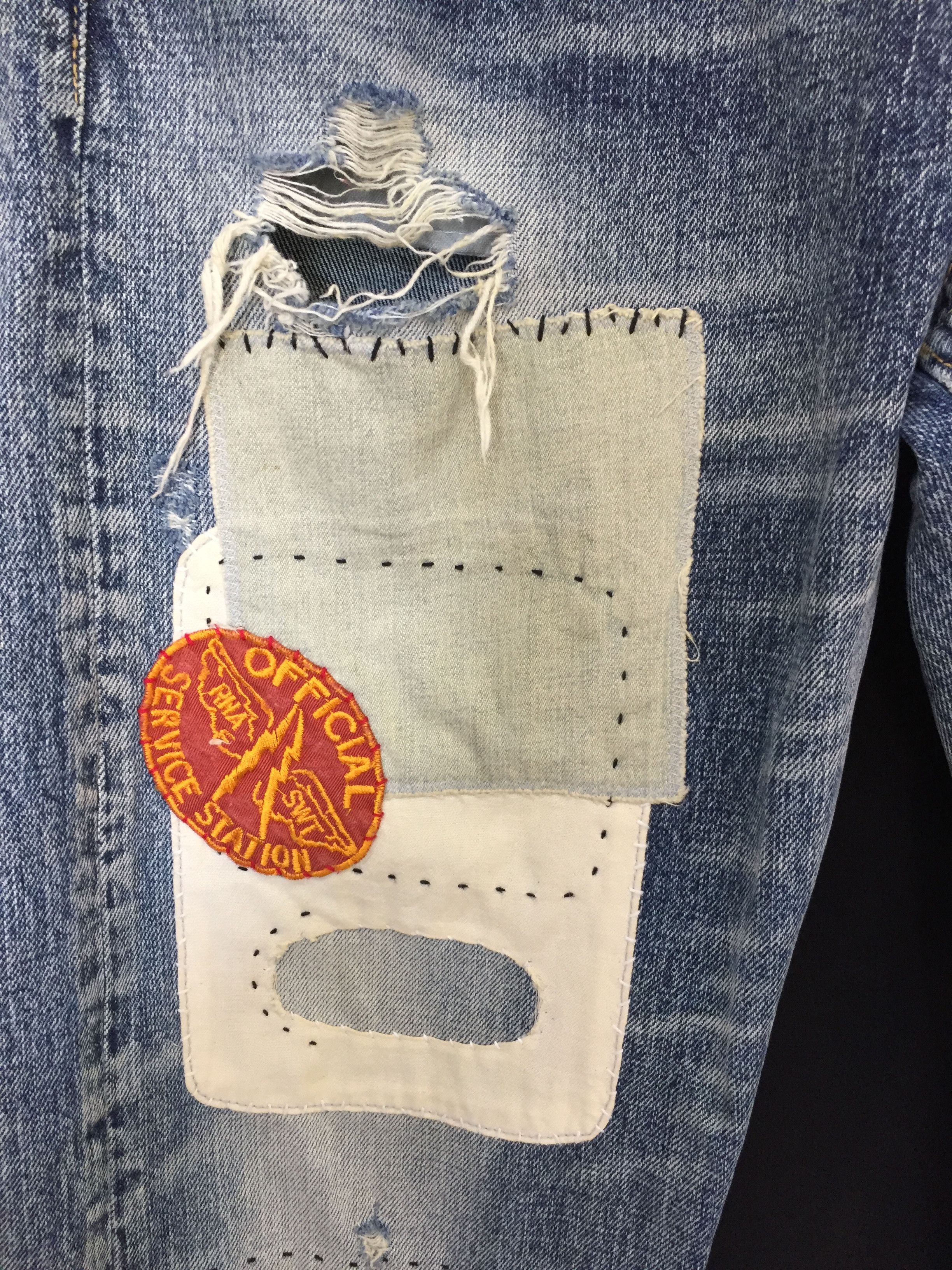 Japanese Brand RNA Pre DNA patchwork distressed pants kapital boro Size US 30 / EU 46 - 6 Thumbnail
