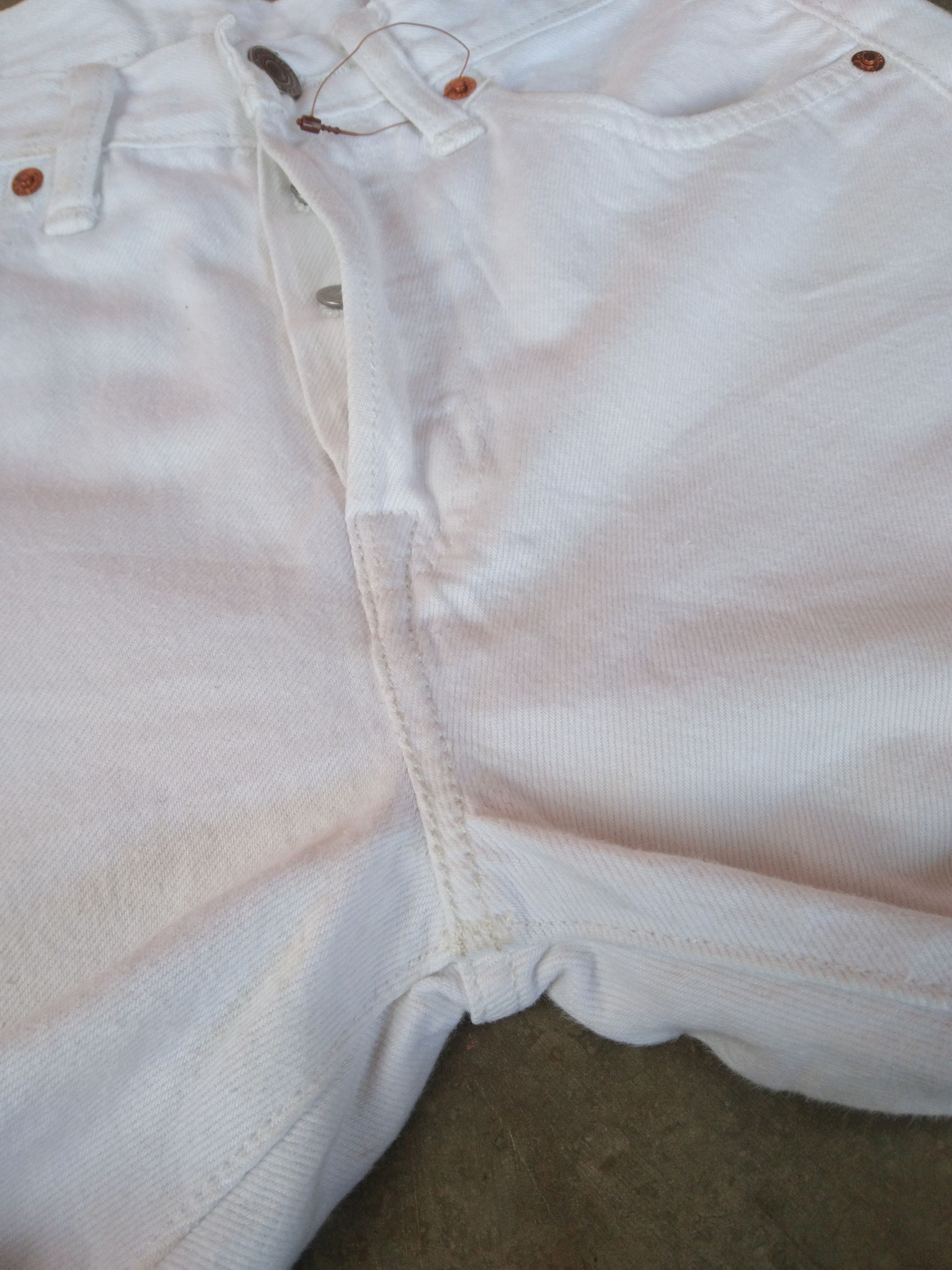 Levi's × Vintage Vintage Levis 501 White Jeans 28x29.5 Size US 28 / EU 44 - 3 Thumbnail