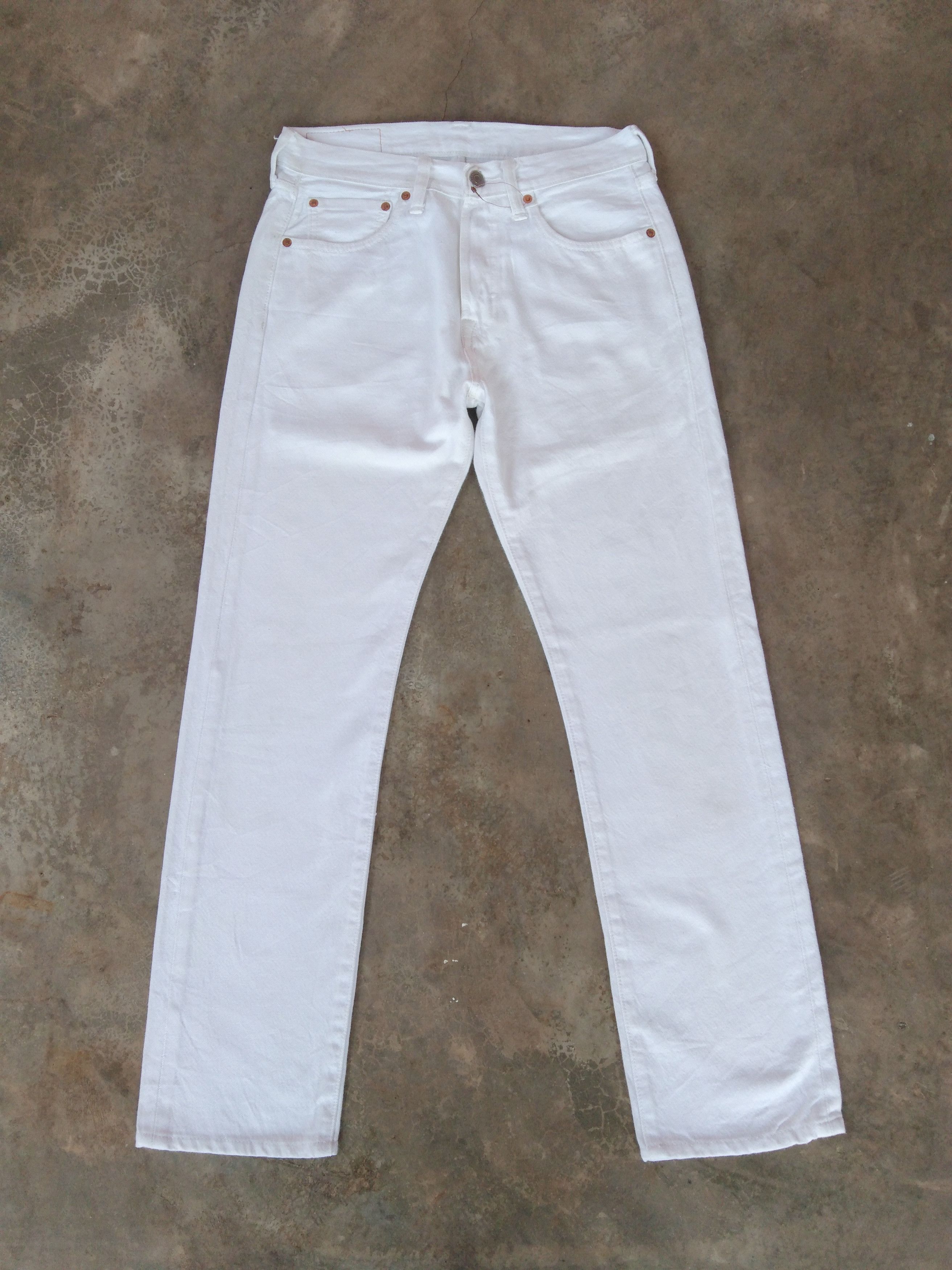 Levi's × Vintage Vintage Levis 501 White Jeans 28x29.5 Size US 28 / EU 44 - 1 Thumbnail
