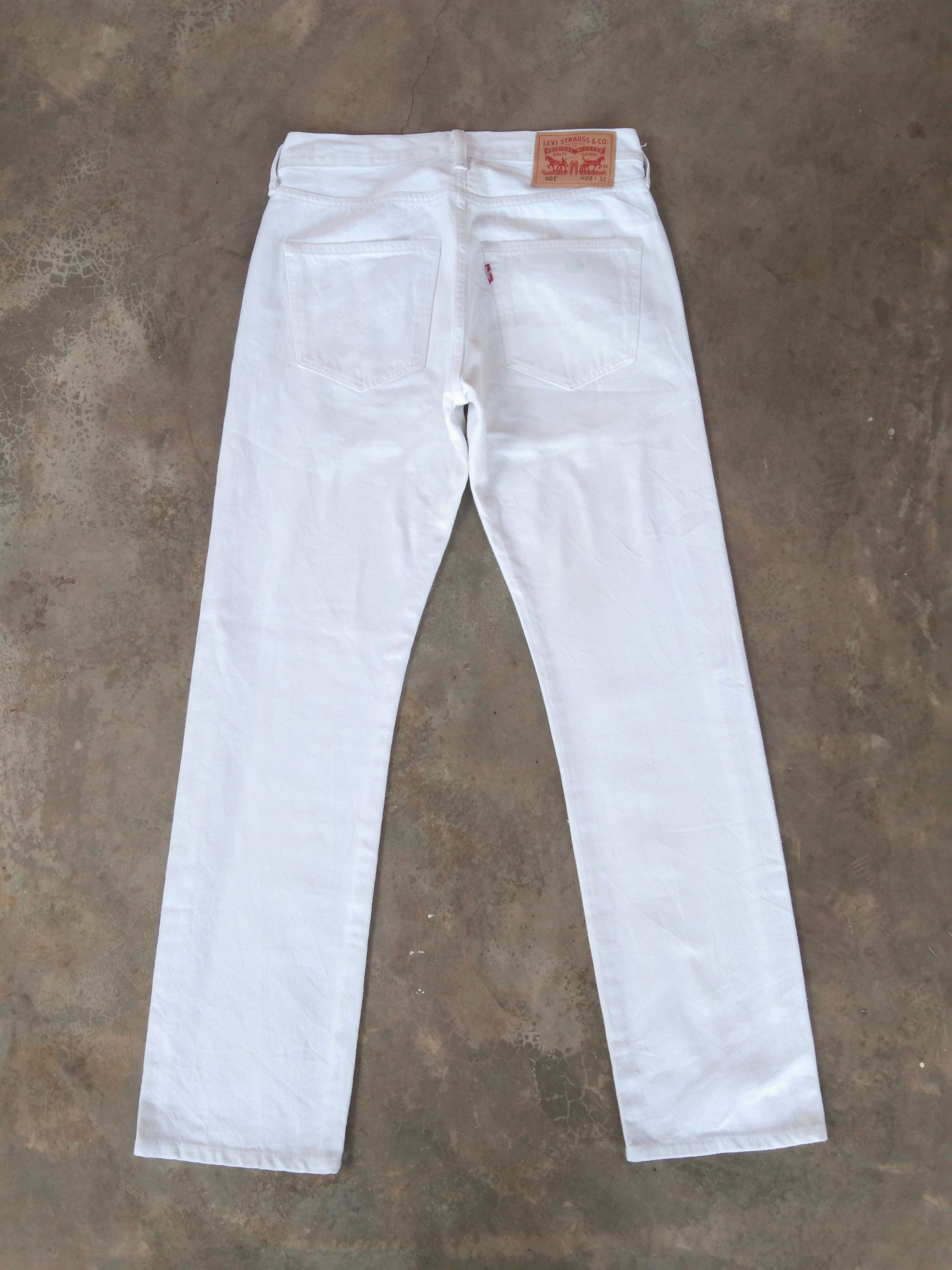Levi's × Vintage Vintage Levis 501 White Jeans 28x29.5 Size US 28 / EU 44 - 2 Thumbnail