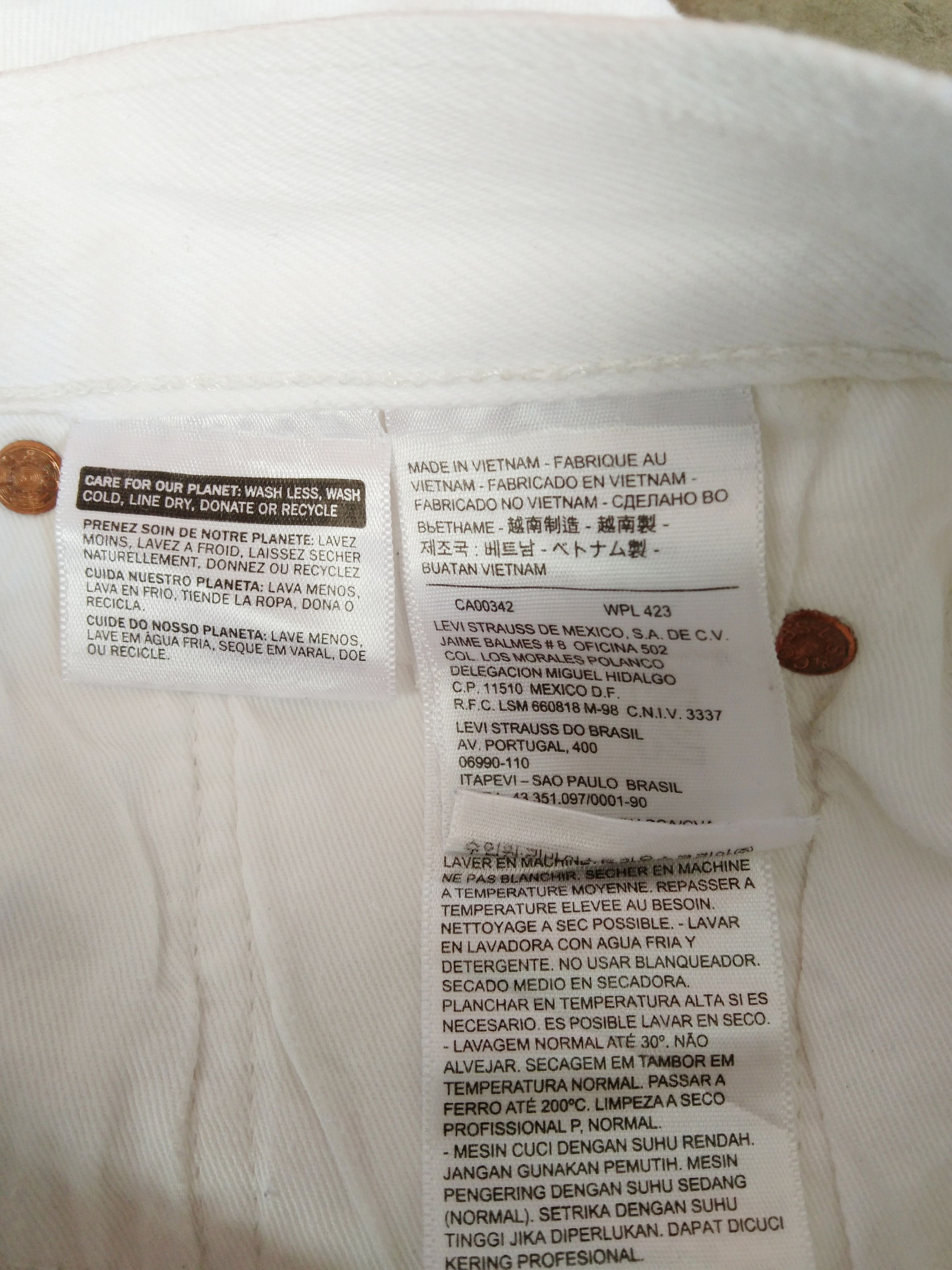 Levi's × Vintage Vintage Levis 501 White Jeans 28x29.5 Size US 28 / EU 44 - 5 Thumbnail