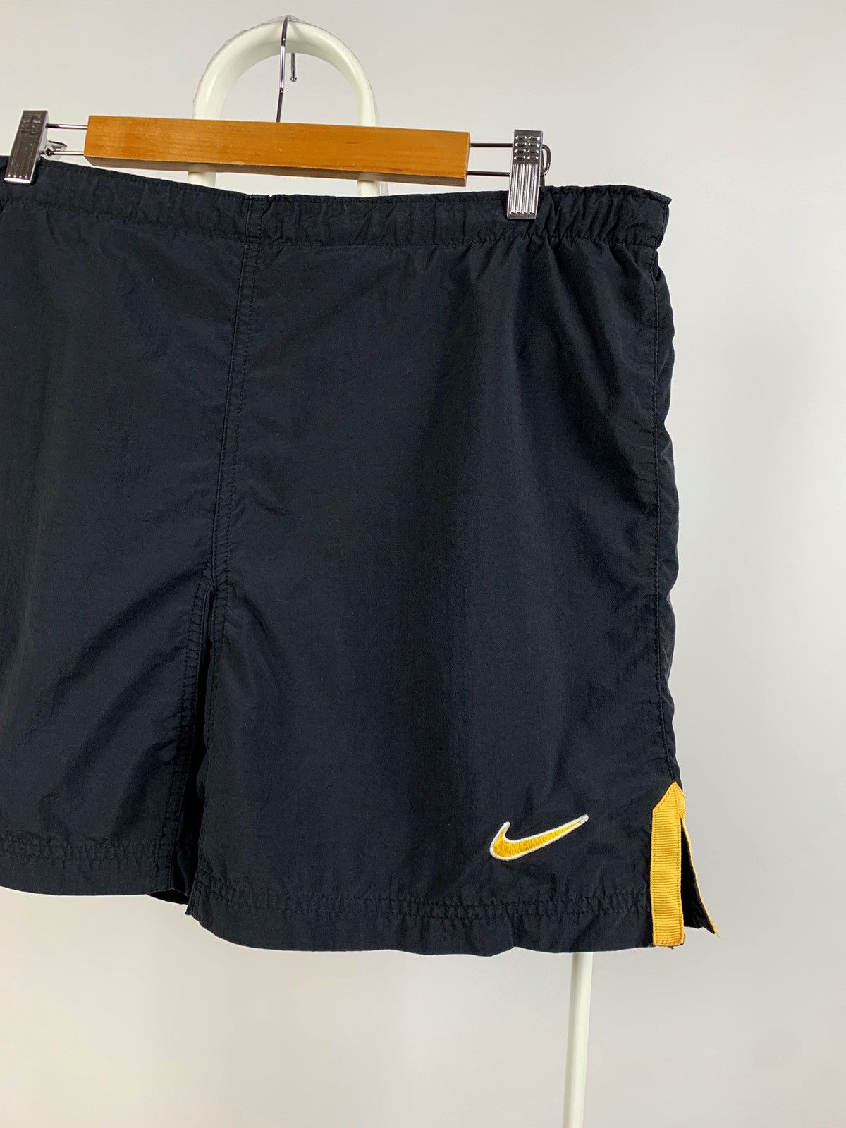 Nike 90s Vintage Nike Borussia Dortmund Black Nylon Shorts Size US 32 / EU 48 - 2 Thumbnail