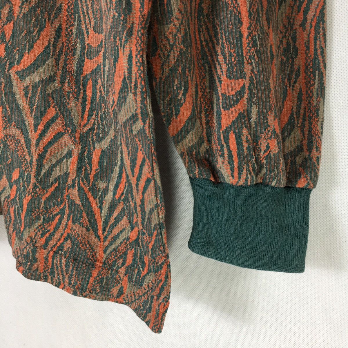 Designer × Guy Laroche × Vintage Rare! Guy Laroche Paris Artisanal Abstract Jacquard Polo Size US L / EU 52-54 / 3 - 4 Thumbnail