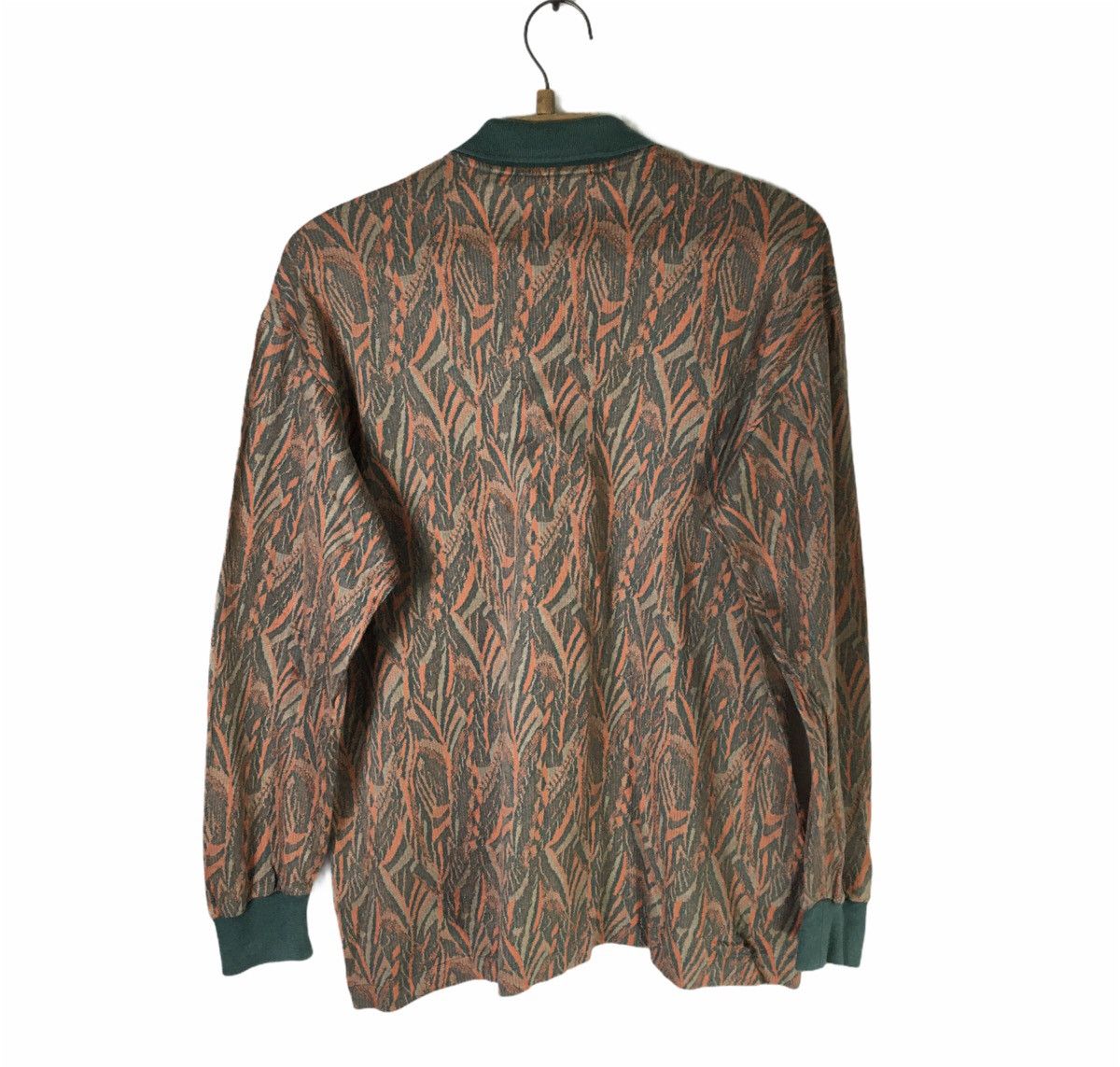 Designer × Guy Laroche × Vintage Rare! Guy Laroche Paris Artisanal Abstract Jacquard Polo Size US L / EU 52-54 / 3 - 2 Thumbnail