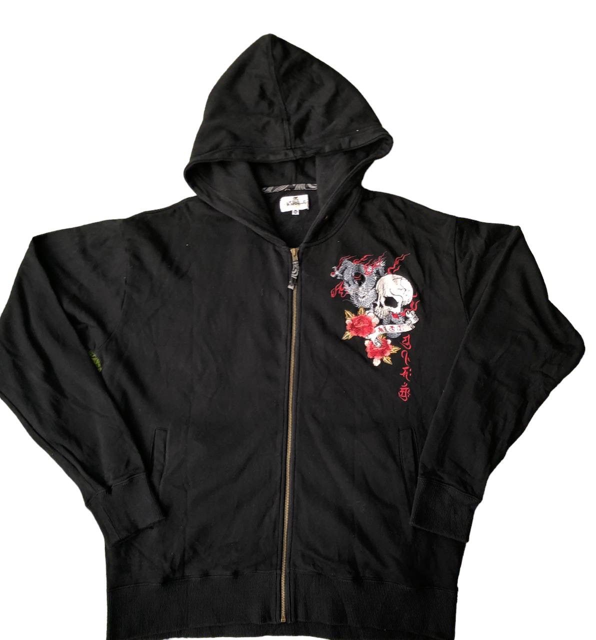 Japanese Brand KARAKURI TAMASHI JAPAN SKULLS SUKAJAN HOODIE Size US XXL / EU 58 / 5 - 2 Thumbnail