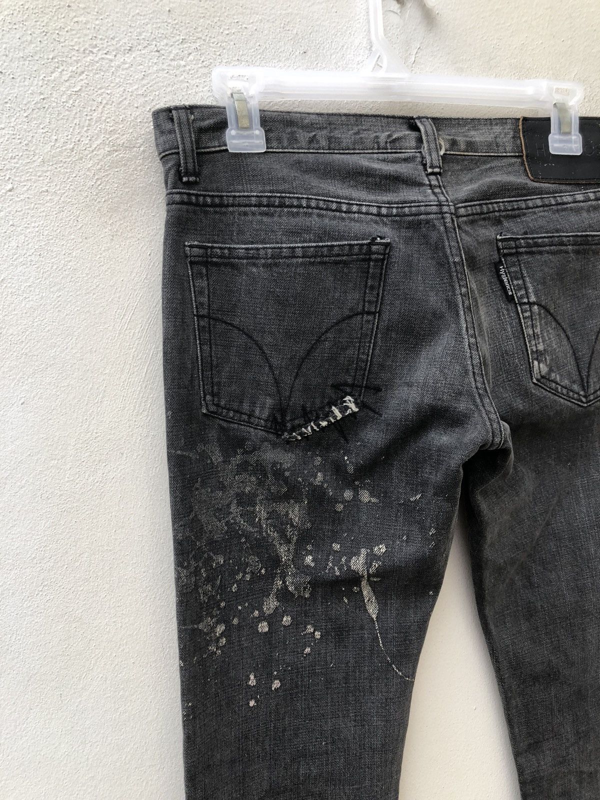 Hysteric Glamour × Vintage Vintage HG Japan Rips ZigZag Patchwork Denim Flare Jeans Size US 29 - 15 Thumbnail