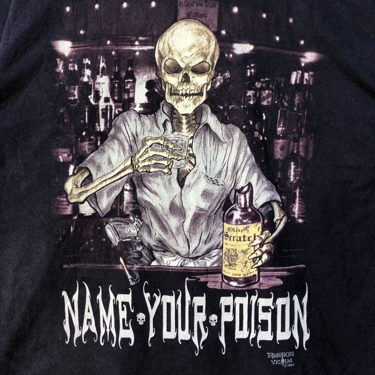 Fashion Victim × Vintage Vintage Name Your Poison Fashion Victim Shirt Skull Bone Size US M / EU 48-50 / 2 - 2 Thumbnail