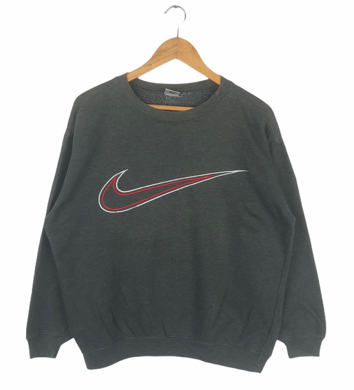 Nike × Vintage Vintage 90s NIKE Swoosh Crewneck Size US M / EU 48-50 / 2 - 1 Thumbnail