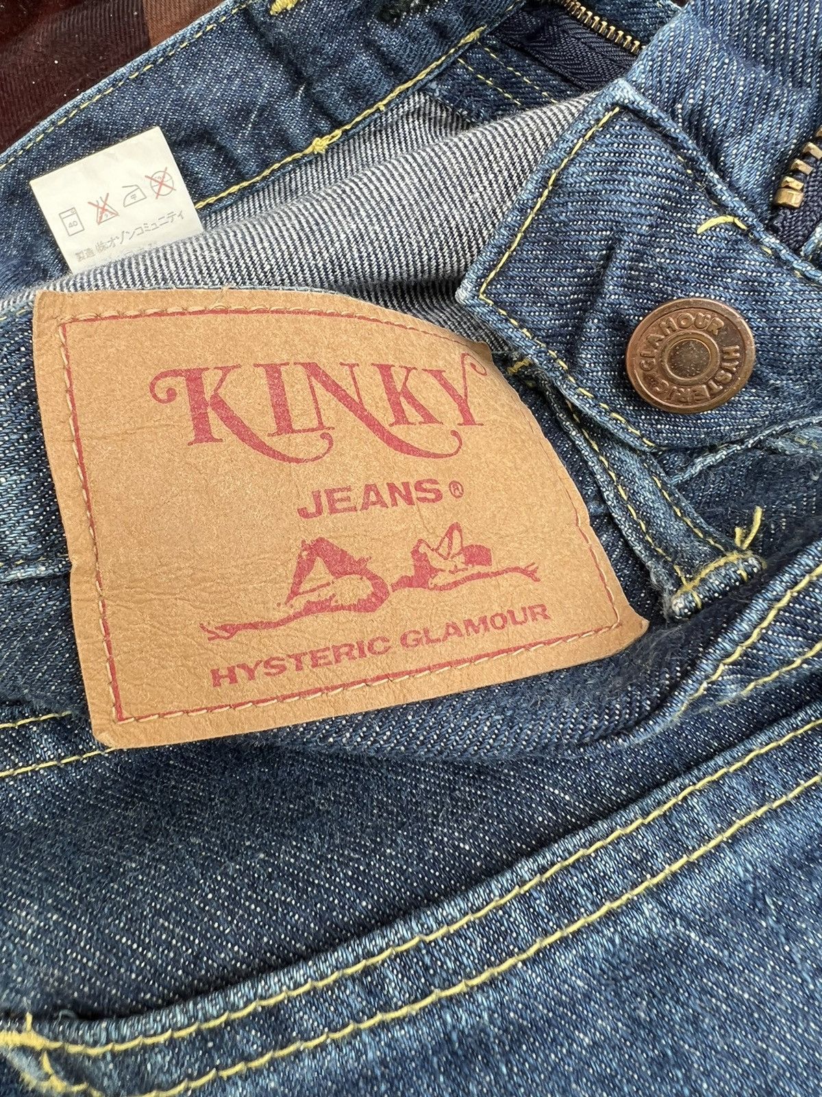 Hysteric Glamour Vintage HG Front Pockets Patchworks Legs Cropped Denim Size US 29 - 19 Thumbnail