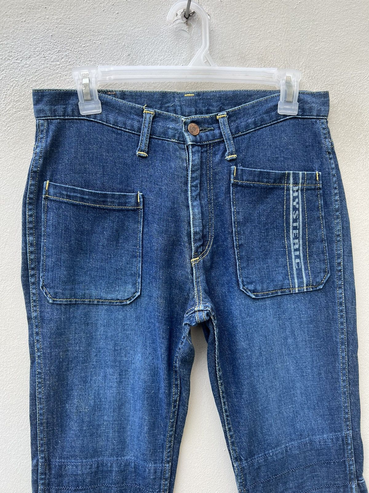 Hysteric Glamour Vintage HG Front Pockets Patchworks Legs Cropped Denim Size US 29 - 7 Thumbnail