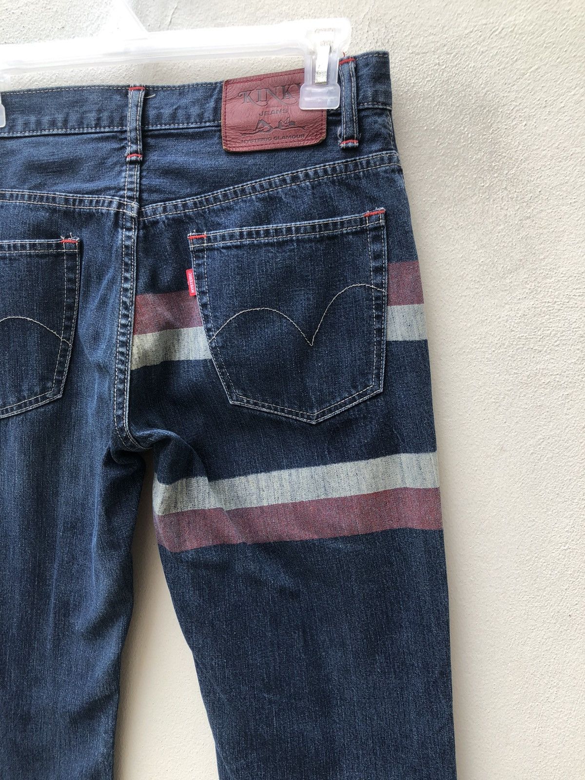 Hysteric Glamour Vintage Hysteric Glamour Border Striped Denim Flare Jeans Size US 29 - 15 Thumbnail