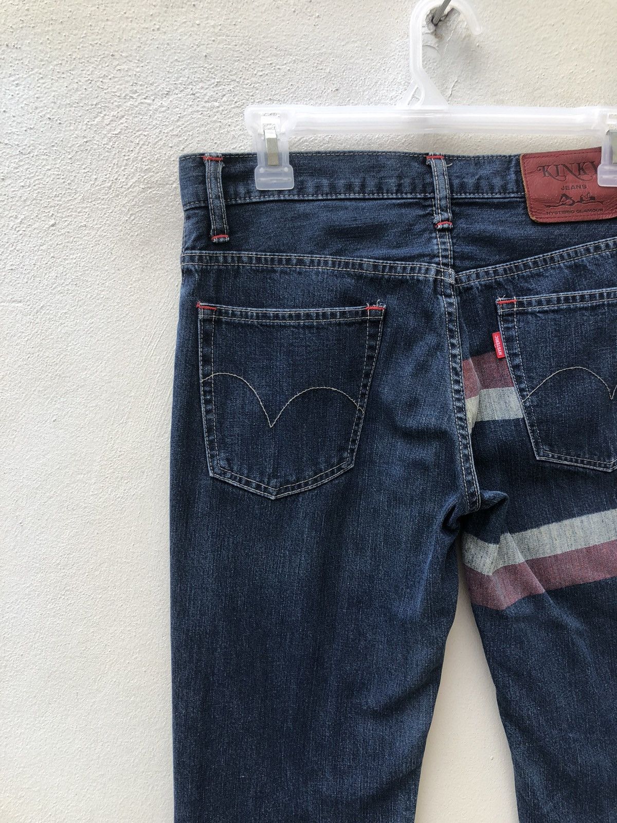 Hysteric Glamour Vintage Hysteric Glamour Border Striped Denim Flare Jeans Size US 29 - 12 Thumbnail