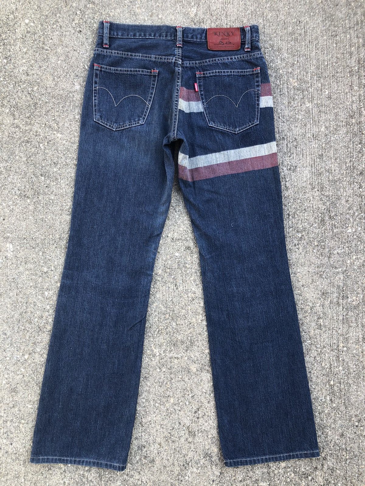 Hysteric Glamour Vintage Hysteric Glamour Border Striped Denim Flare Jeans Size US 29 - 2 Thumbnail