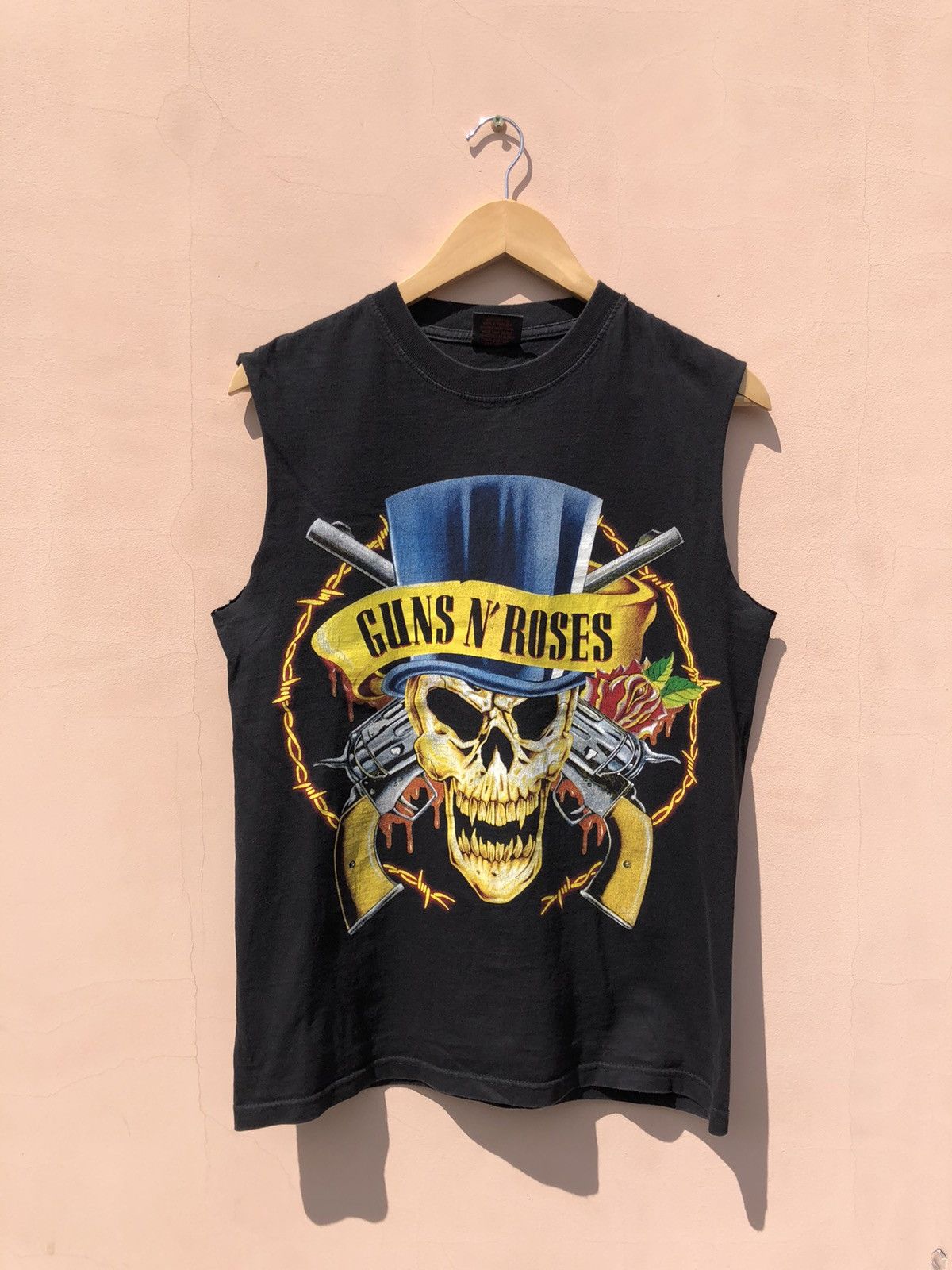 Band Tees × Vintage Vintage 90s Guns N Roses Tank Top Tee (Pink 