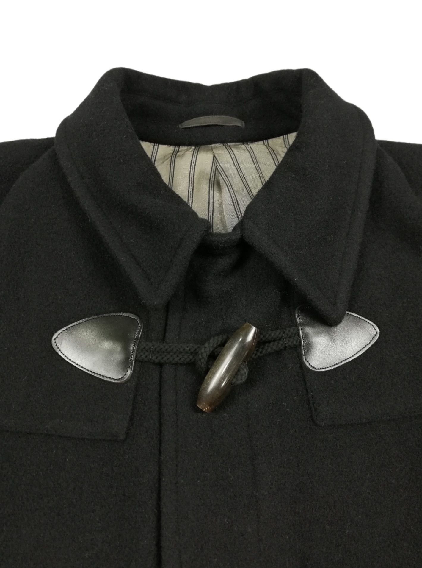 Comme des Garcons × Comme des Garcons Homme Plus 🔥Archival CDGH 1980's Black Wool Heavy Duffle Coat Jacket Size US M / EU 48-50 / 2 - 6 Thumbnail