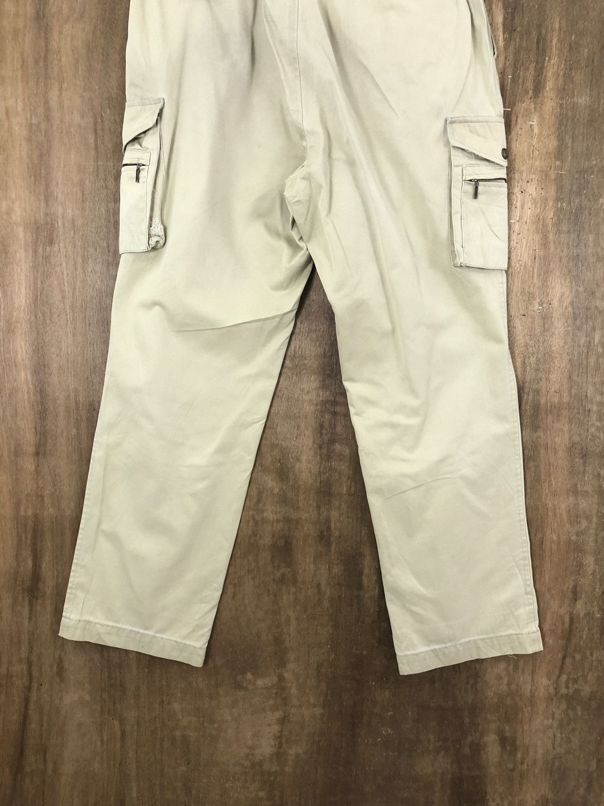 Japanese Brand Desk light Brown distressed Cargo Multipocket pants # 6217 Size US 29 - 9 Thumbnail