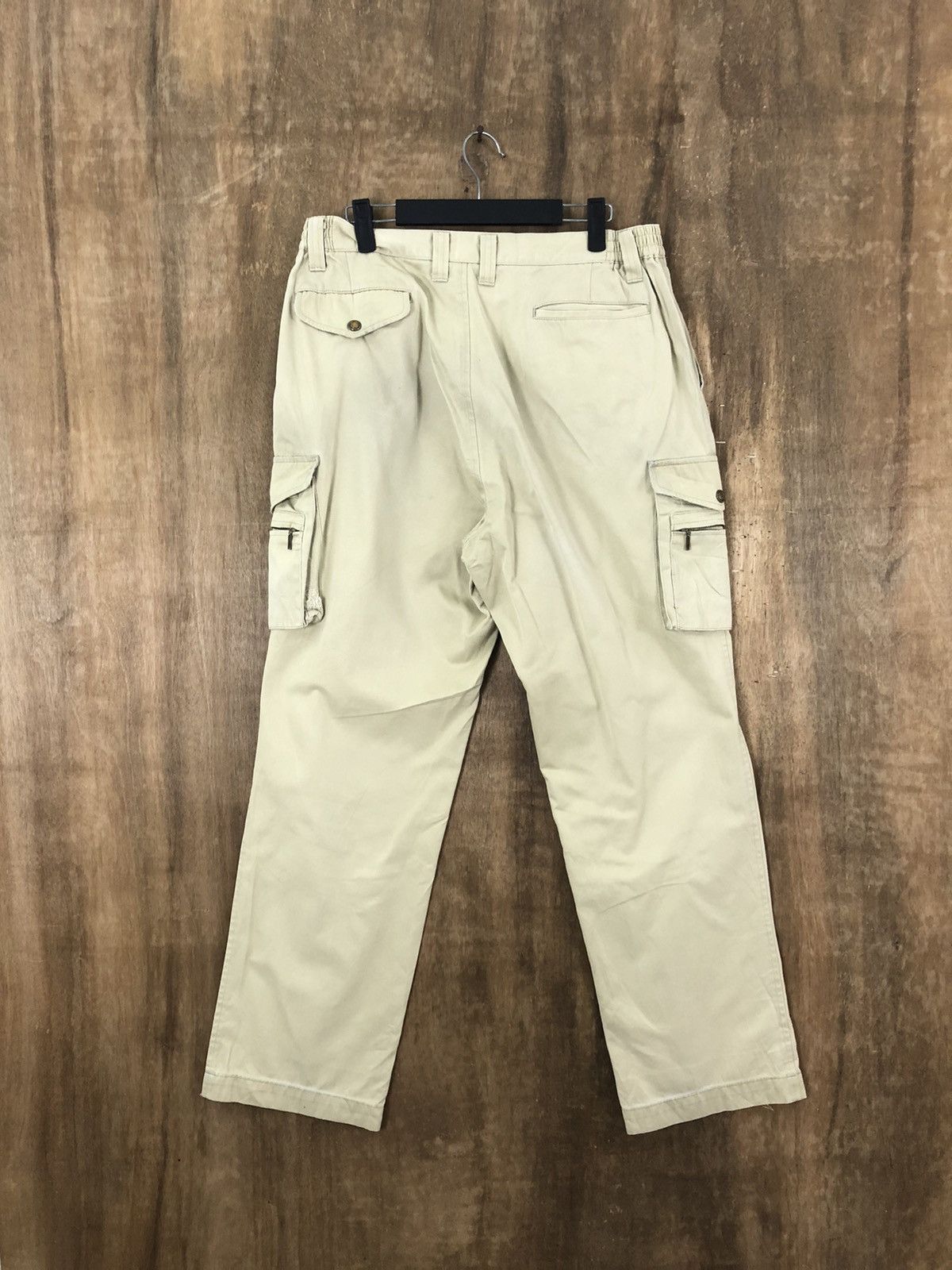 Japanese Brand Desk light Brown distressed Cargo Multipocket pants # 6217 Size US 29 - 7 Thumbnail