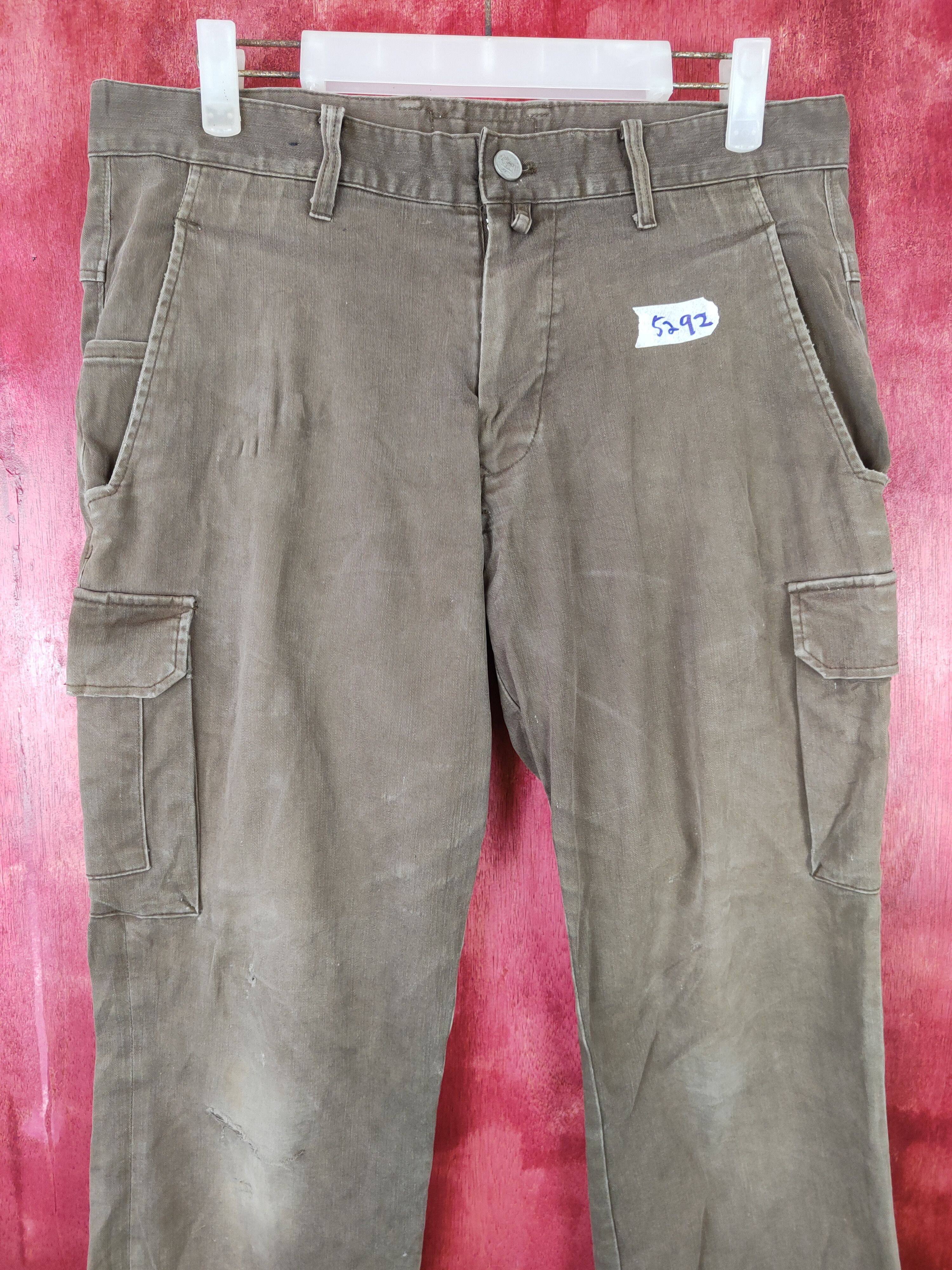 Japanese Brand Tatakau Otoko No by Toraichi Multi Pocket Cargo Pants #5292 Size US 32 / EU 48 - 2 Thumbnail