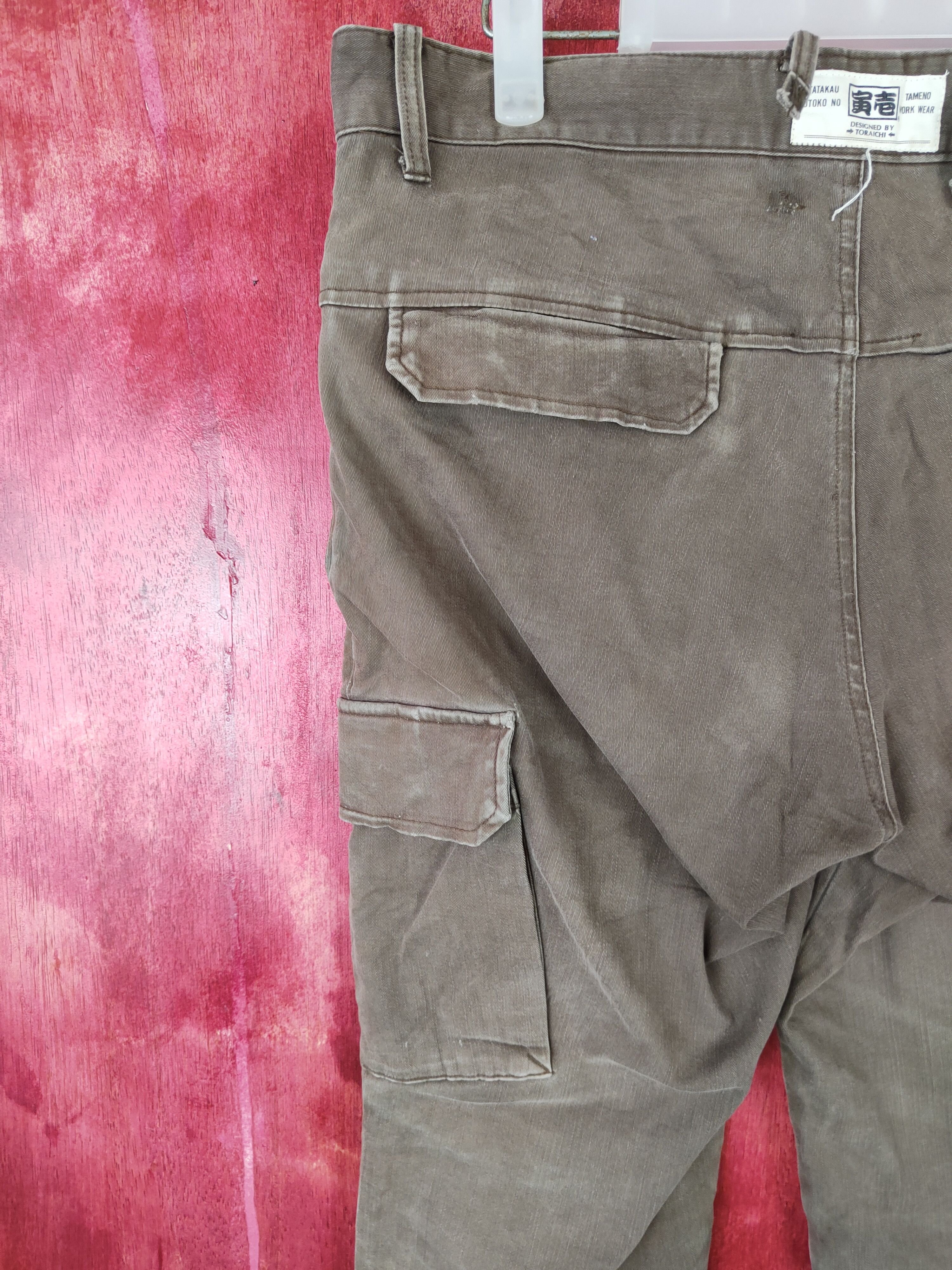 Japanese Brand Tatakau Otoko No by Toraichi Multi Pocket Cargo Pants #5292 Size US 32 / EU 48 - 8 Thumbnail