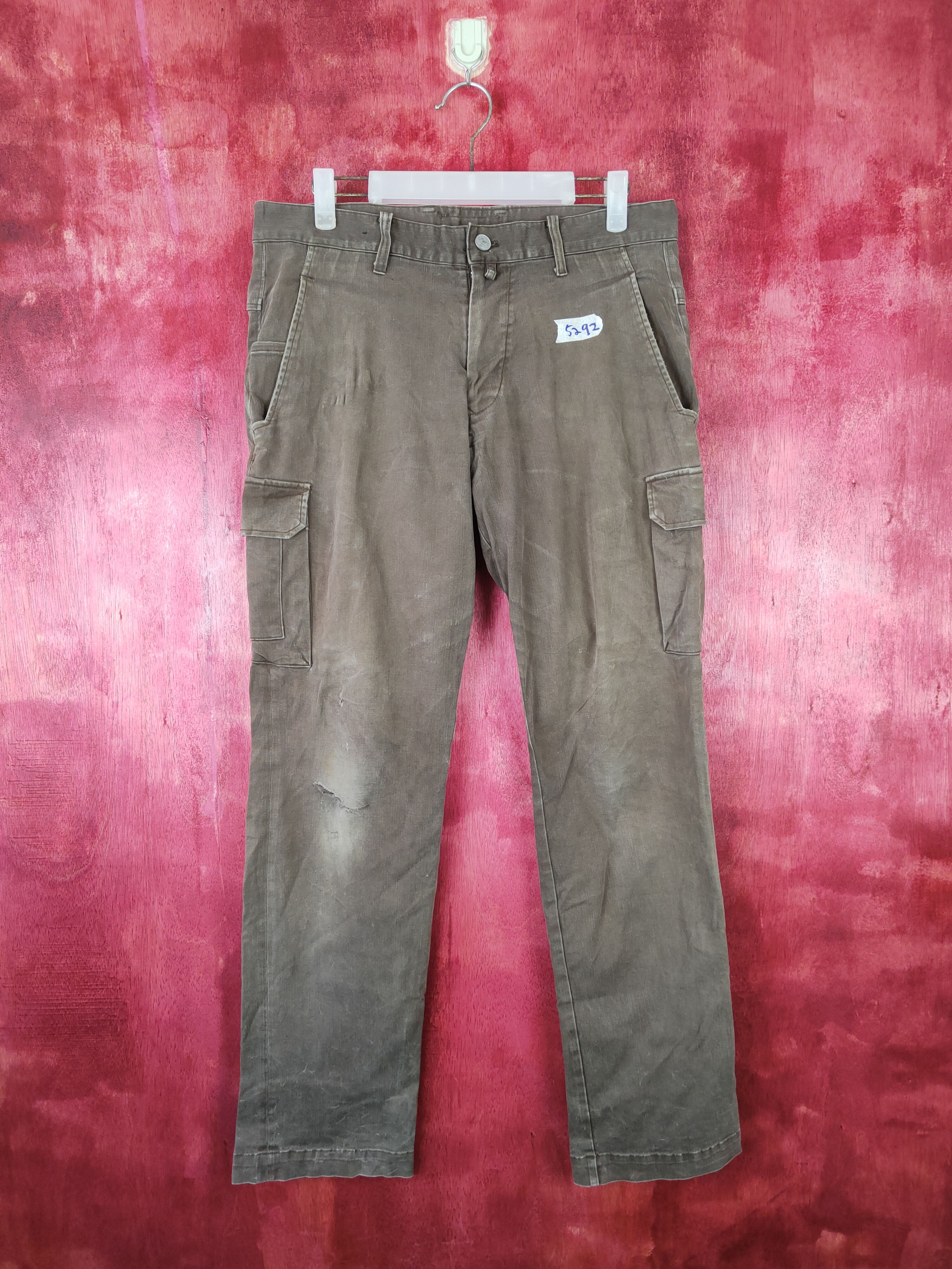 image of Vintage Tatakau Otoko No By Toraichi Multi Pocket Cargo Pants 5292 in Brown, Men's (Size 32)