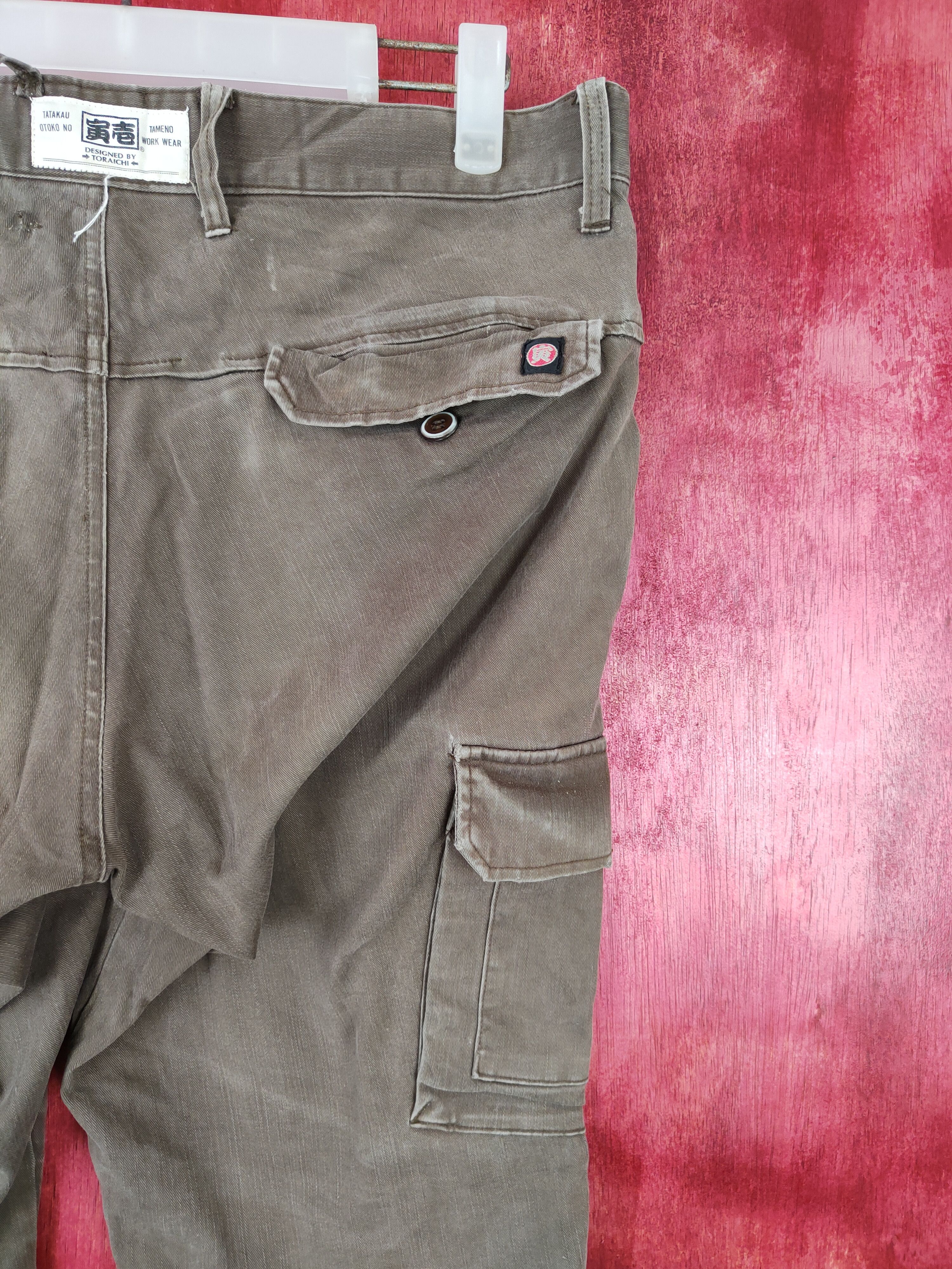 Japanese Brand Tatakau Otoko No by Toraichi Multi Pocket Cargo Pants #5292 Size US 32 / EU 48 - 11 Thumbnail