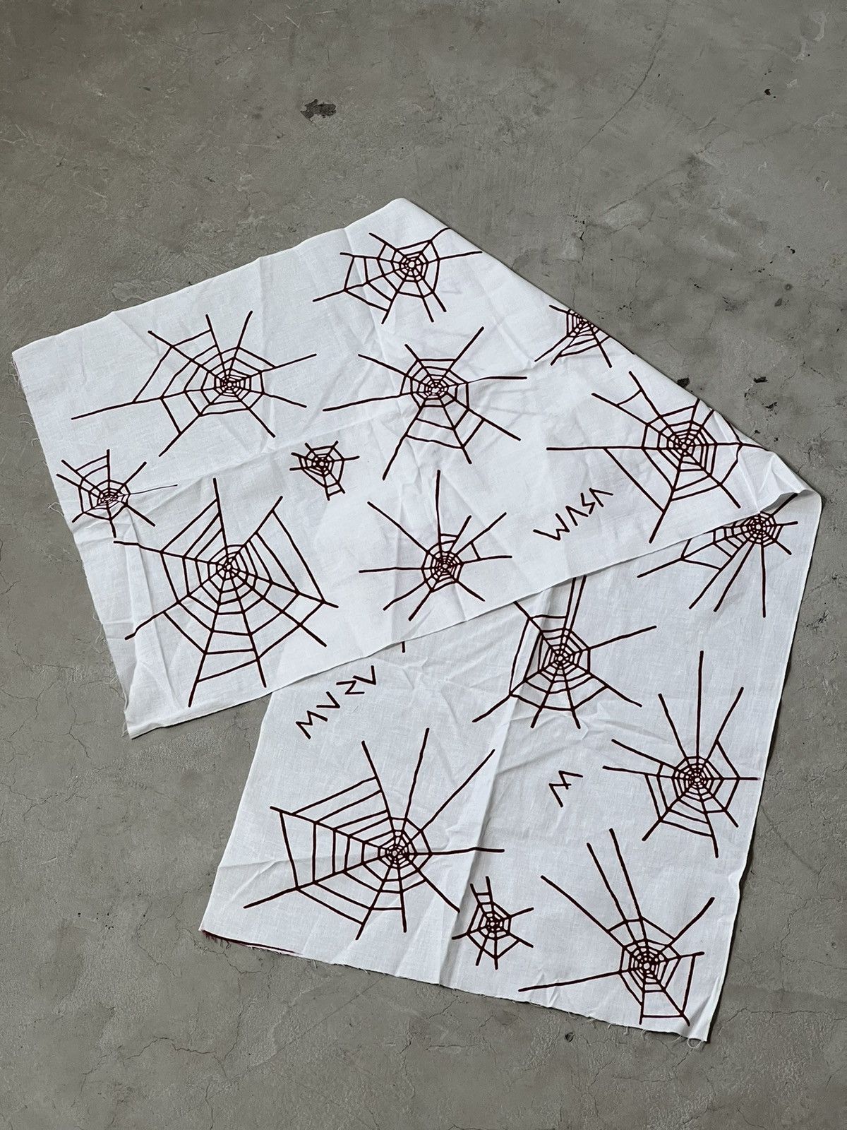image of Visvim “Spider Web” Tengui / Bandana in White, Men's