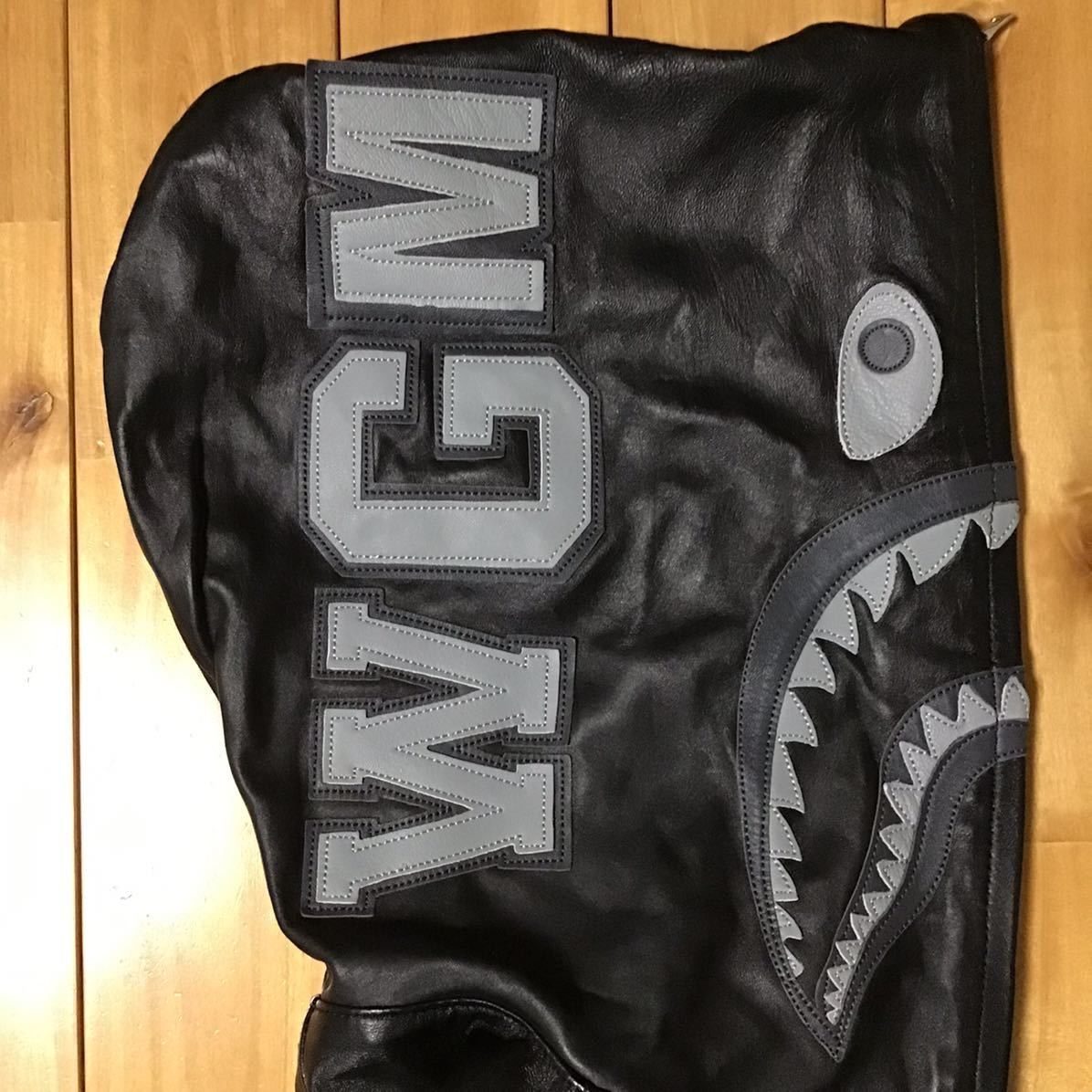 Bape × Nigo Sheepskin leather shark full zip hoodie jacket BAPE APE Size US S / EU 44-46 / 1 - 4 Thumbnail