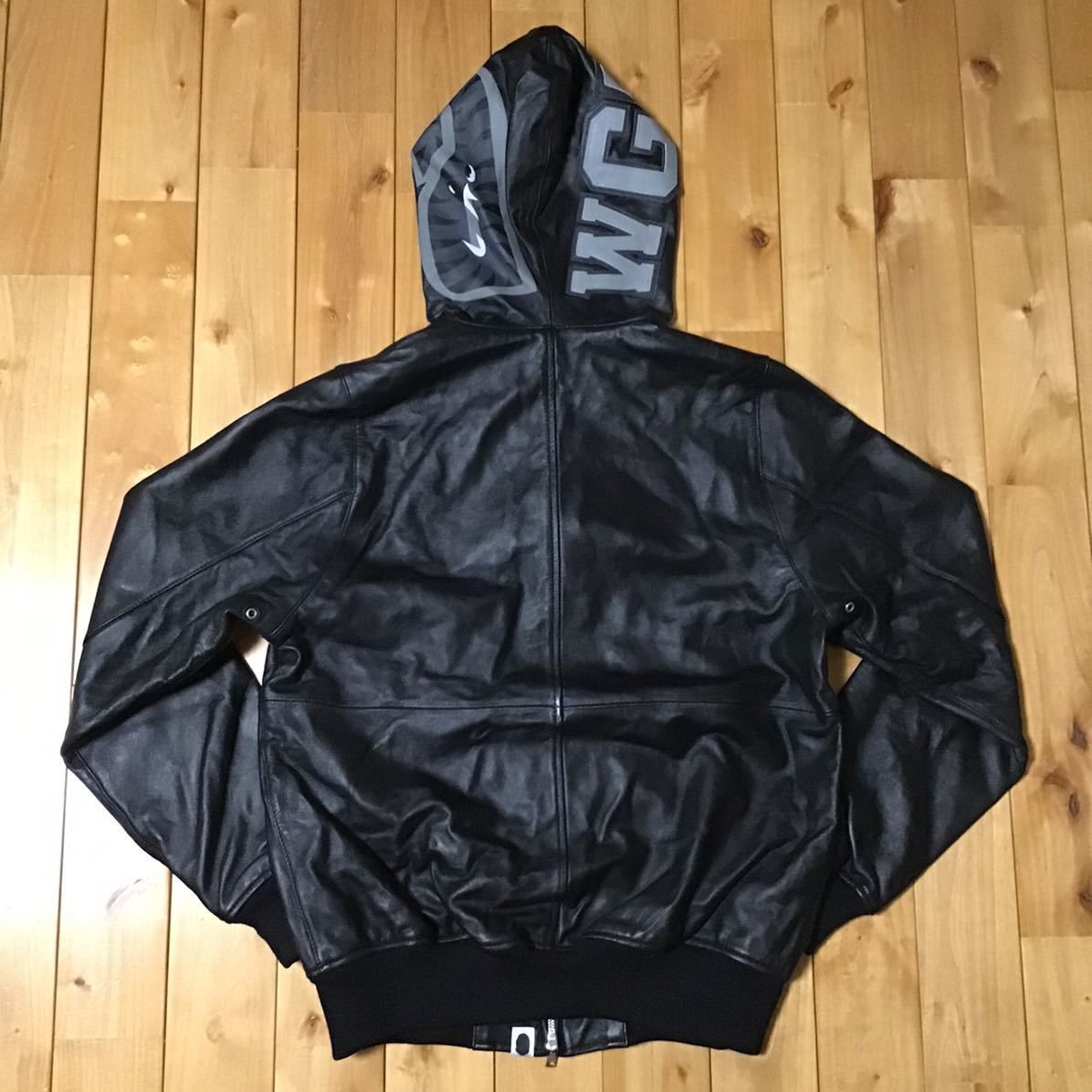 Bape leather jacket hotsell