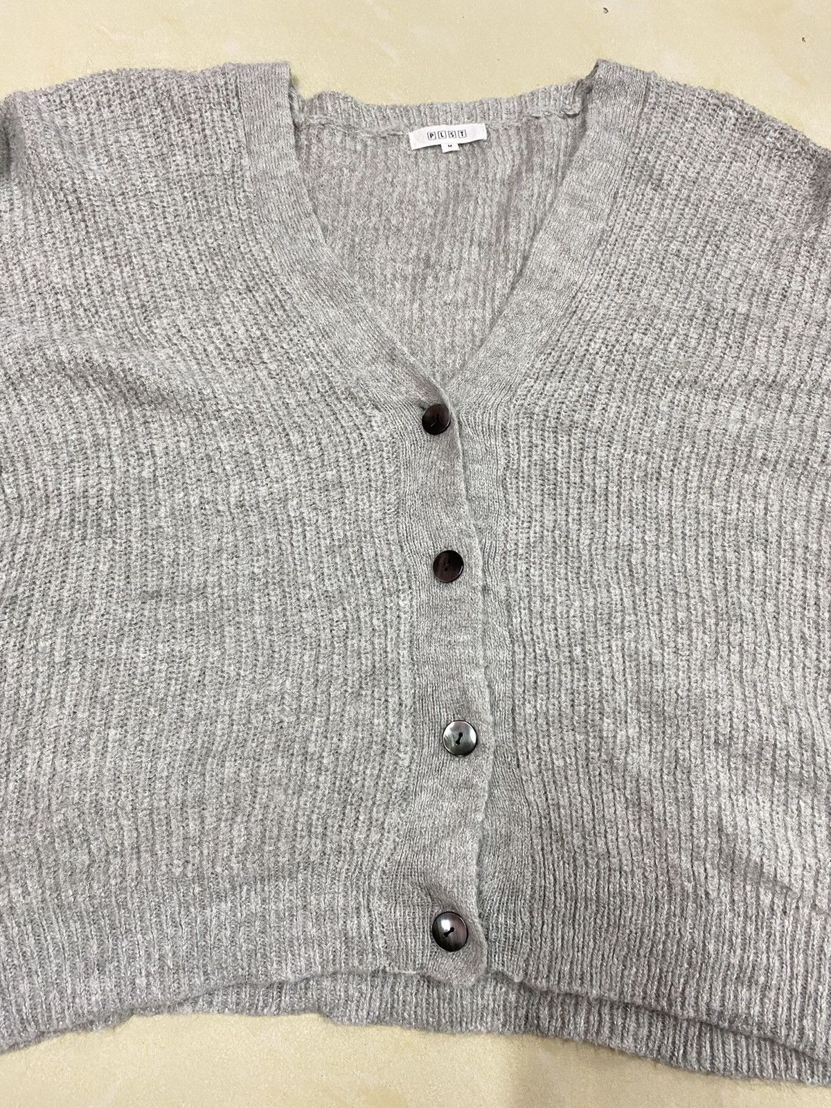 Issey Miyake × Japanese Brand Japanese Brand PLST Crop Cardigan Size US M / EU 48-50 / 2 - 3 Thumbnail