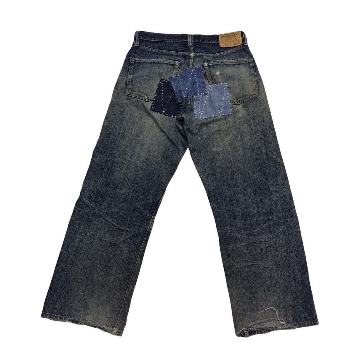 Sugar Cane FINAL DROP Reworked Sugarcane Selvedg Denim with Patchwork Size US 31 - 4 Thumbnail