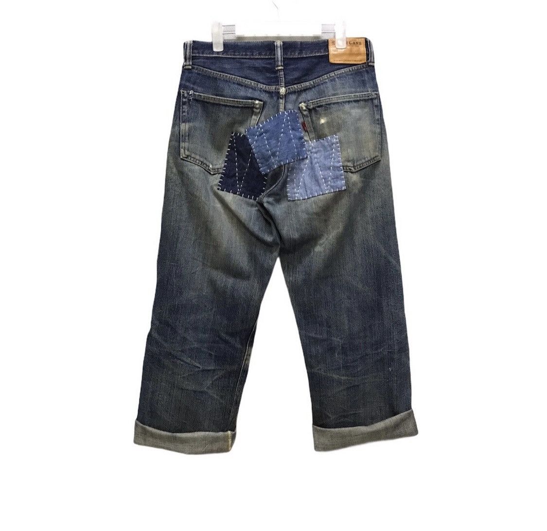 Sugar Cane FINAL DROP Reworked Sugarcane Selvedg Denim with Patchwork Size US 31 - 2 Thumbnail