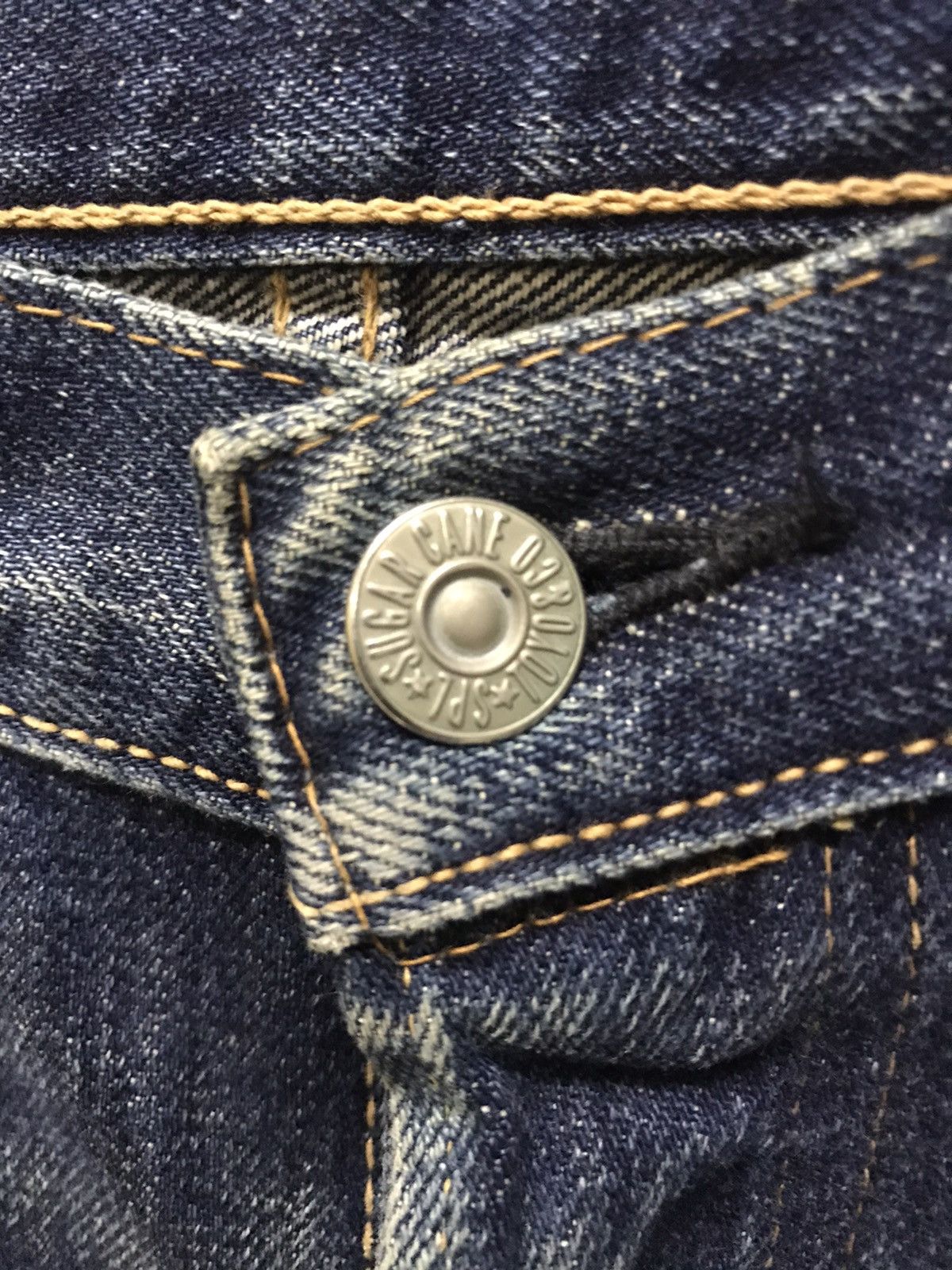 Sugar Cane FINAL DROP Reworked Sugarcane Selvedg Denim with Patchwork Size US 31 - 17 Thumbnail