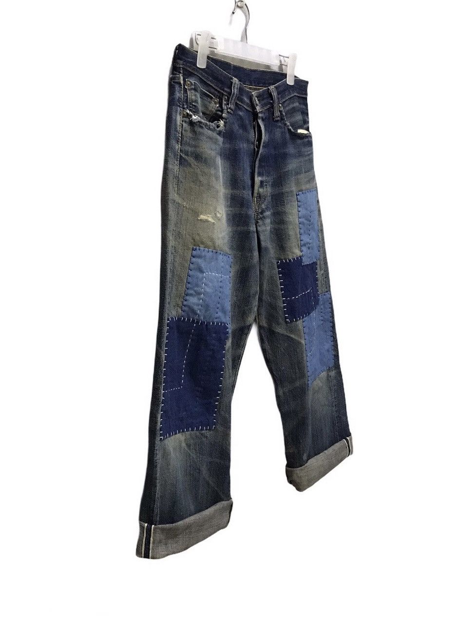 Sugar Cane FINAL DROP Reworked Sugarcane Selvedg Denim with Patchwork Size US 31 - 5 Thumbnail