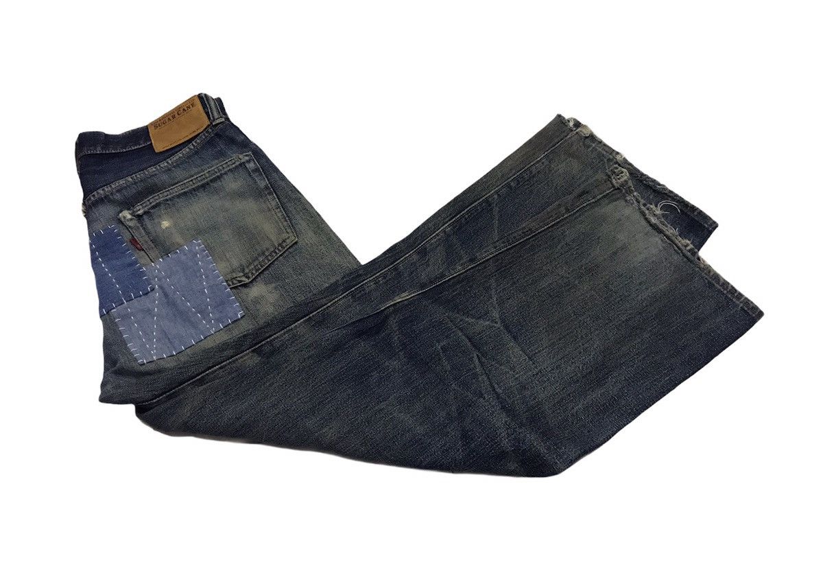 Sugar Cane FINAL DROP Reworked Sugarcane Selvedg Denim with Patchwork Size US 31 - 14 Thumbnail