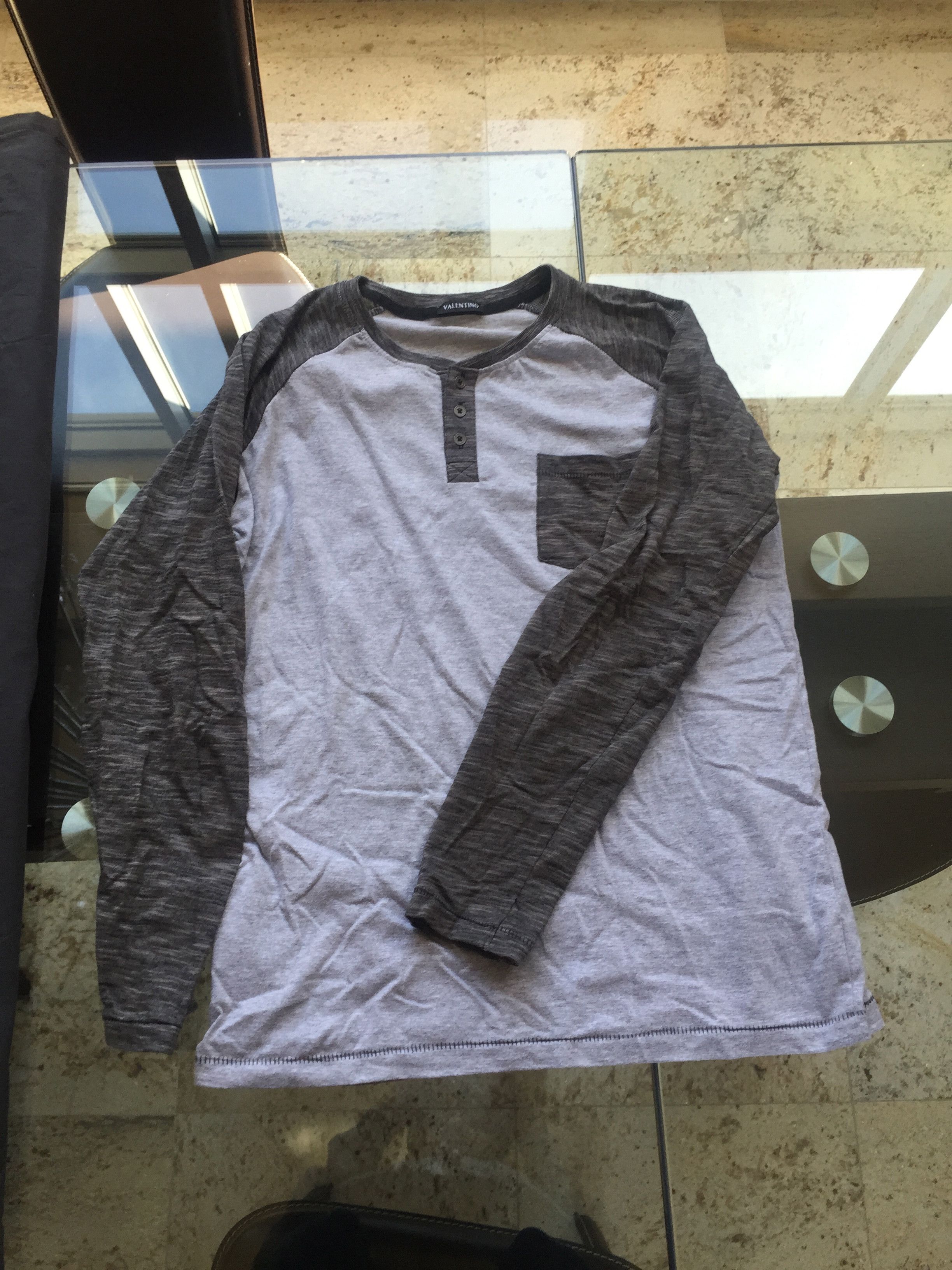 Valentino Raglan Sleeve Henley Size US M / EU 48-50 / 2 - 1 Thumbnail