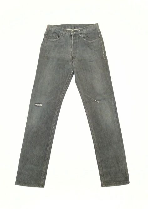 80s Vintage Levis 501 Grey Made In USA Distressed Jeans